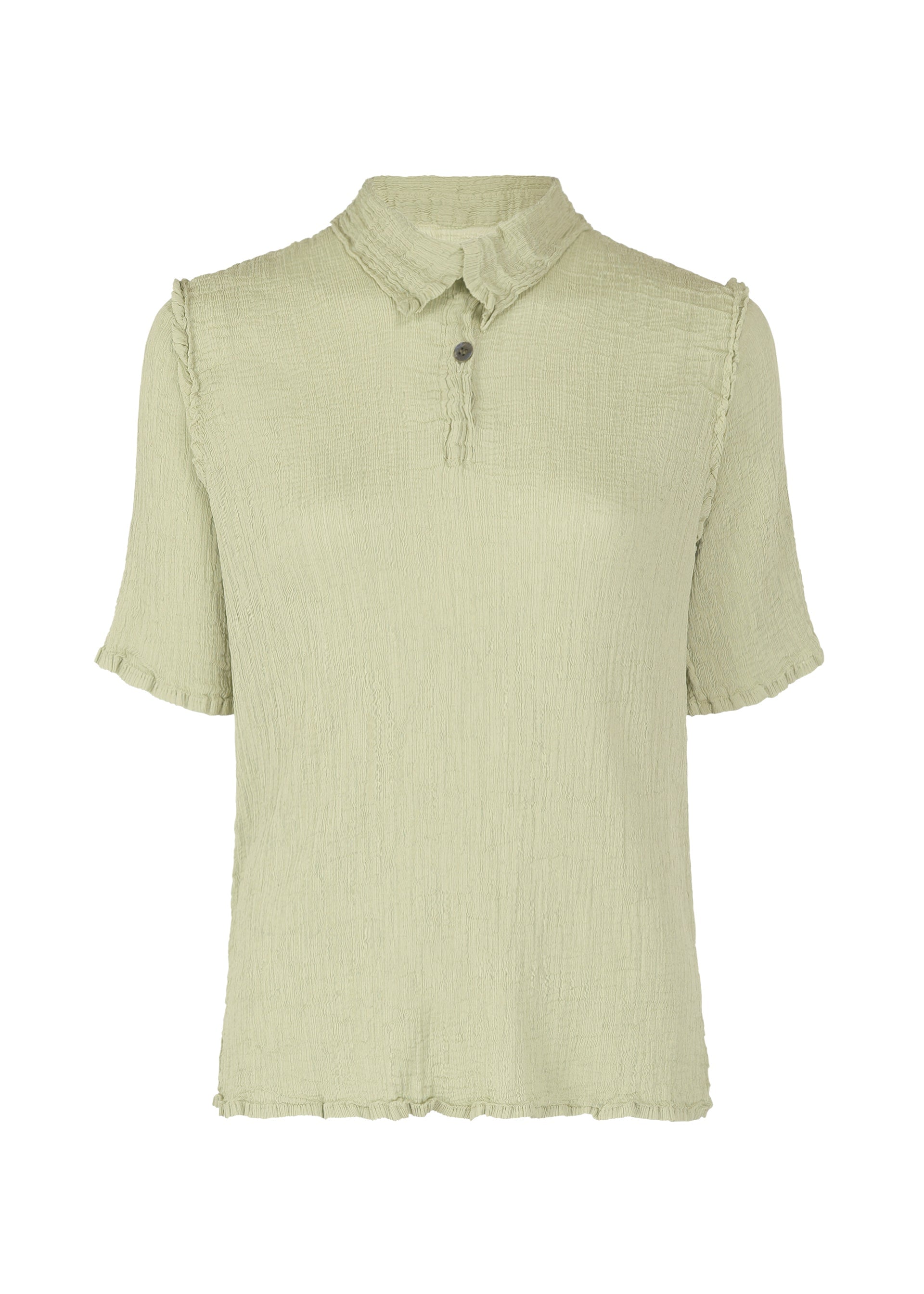 Zoomed view SEE-THROUGH CREPE COLOR, Women's Tops, White - IVORY(no.03)