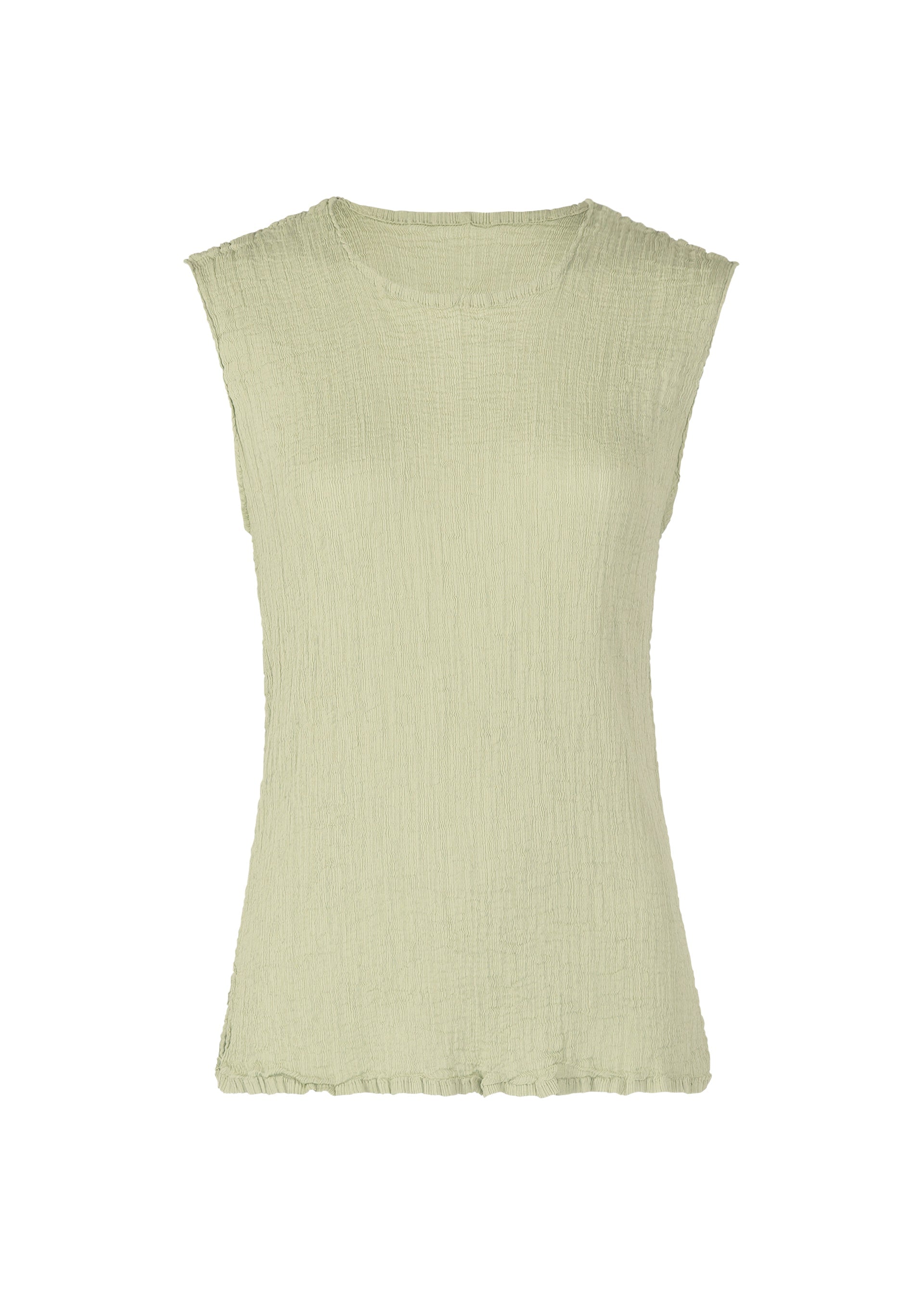 Zoomed view SEE-THROUGH CREPE COLOR, Women's Tops, White - IVORY(no.03)