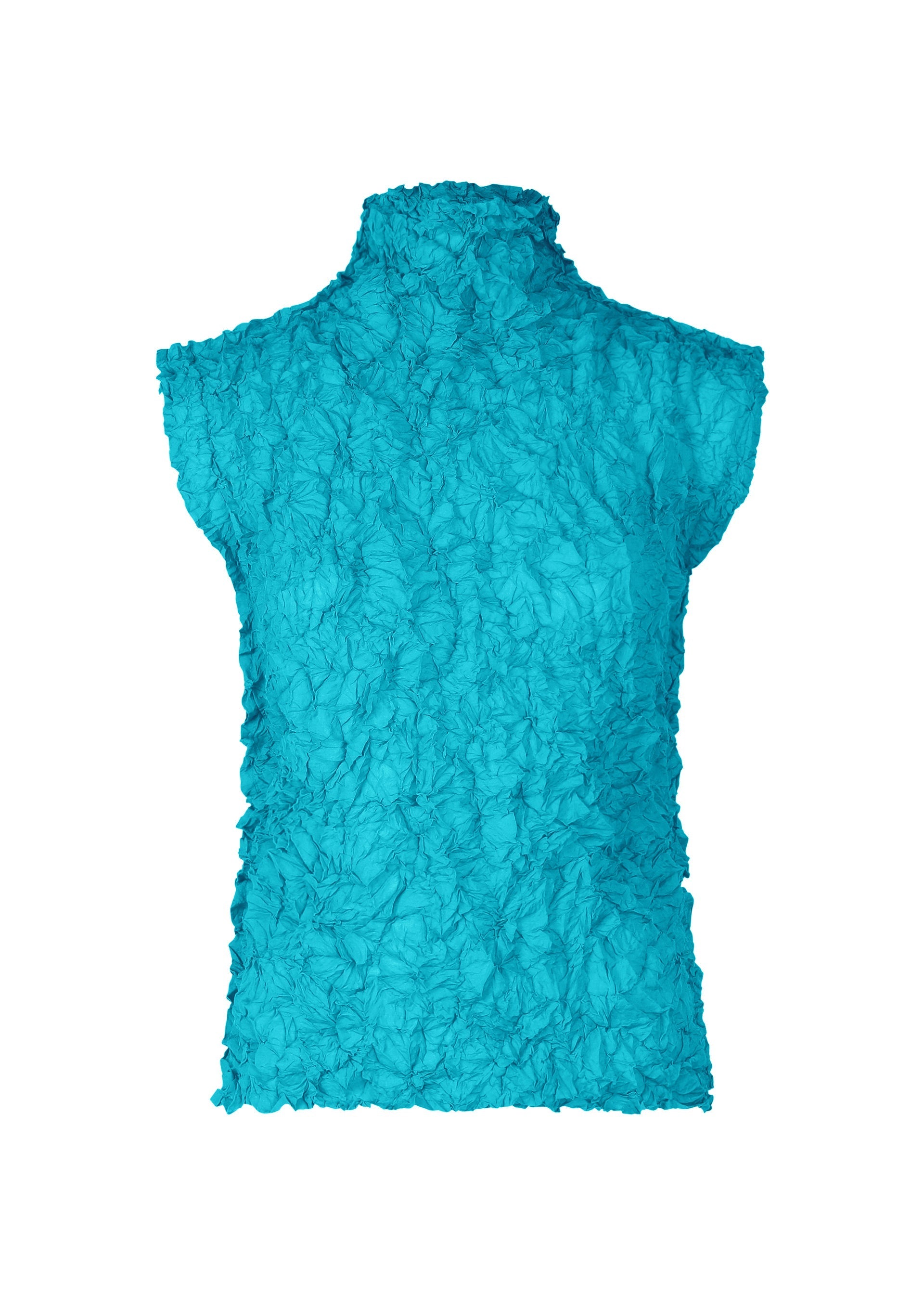 Zoomed view MERINGUE TOP - CYAN(no.71)