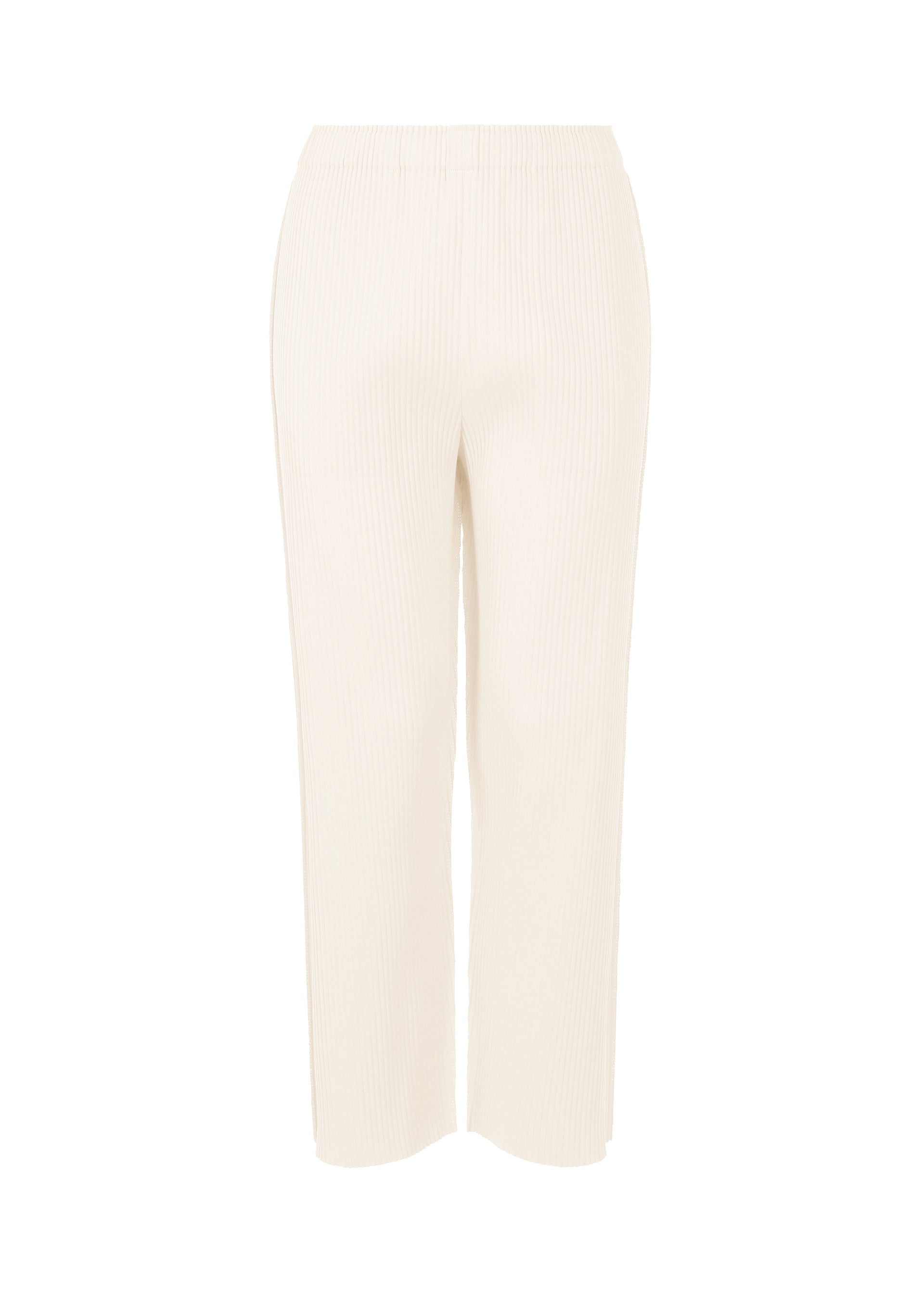 Zoomed view FINE KNIT PLEATS COLOR 2, Women's Pants, White - OFF WHITE(no.02)