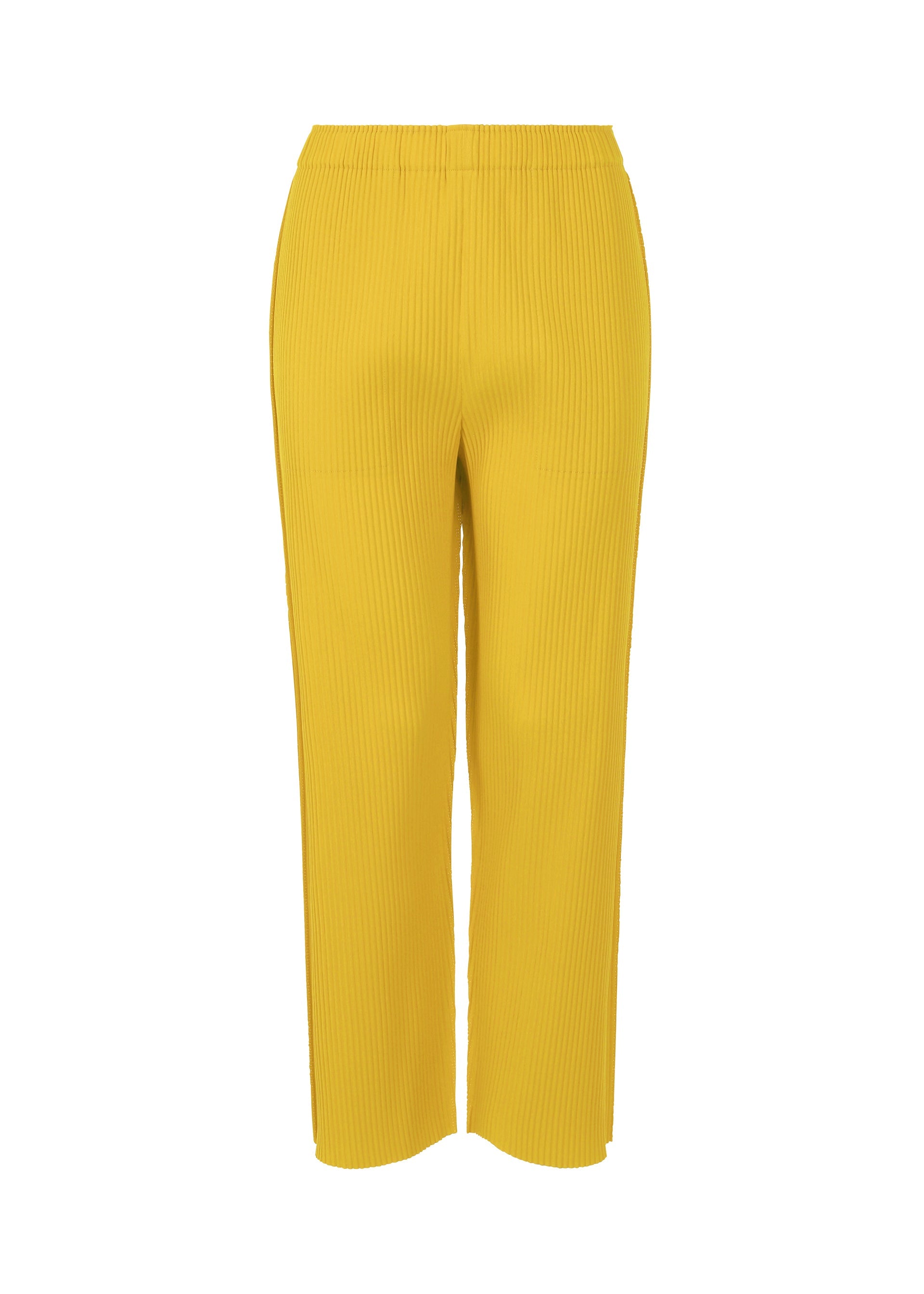 Zoomed view FINE KNIT PLEATS COLOR 2 - MUSTARD(no.54)