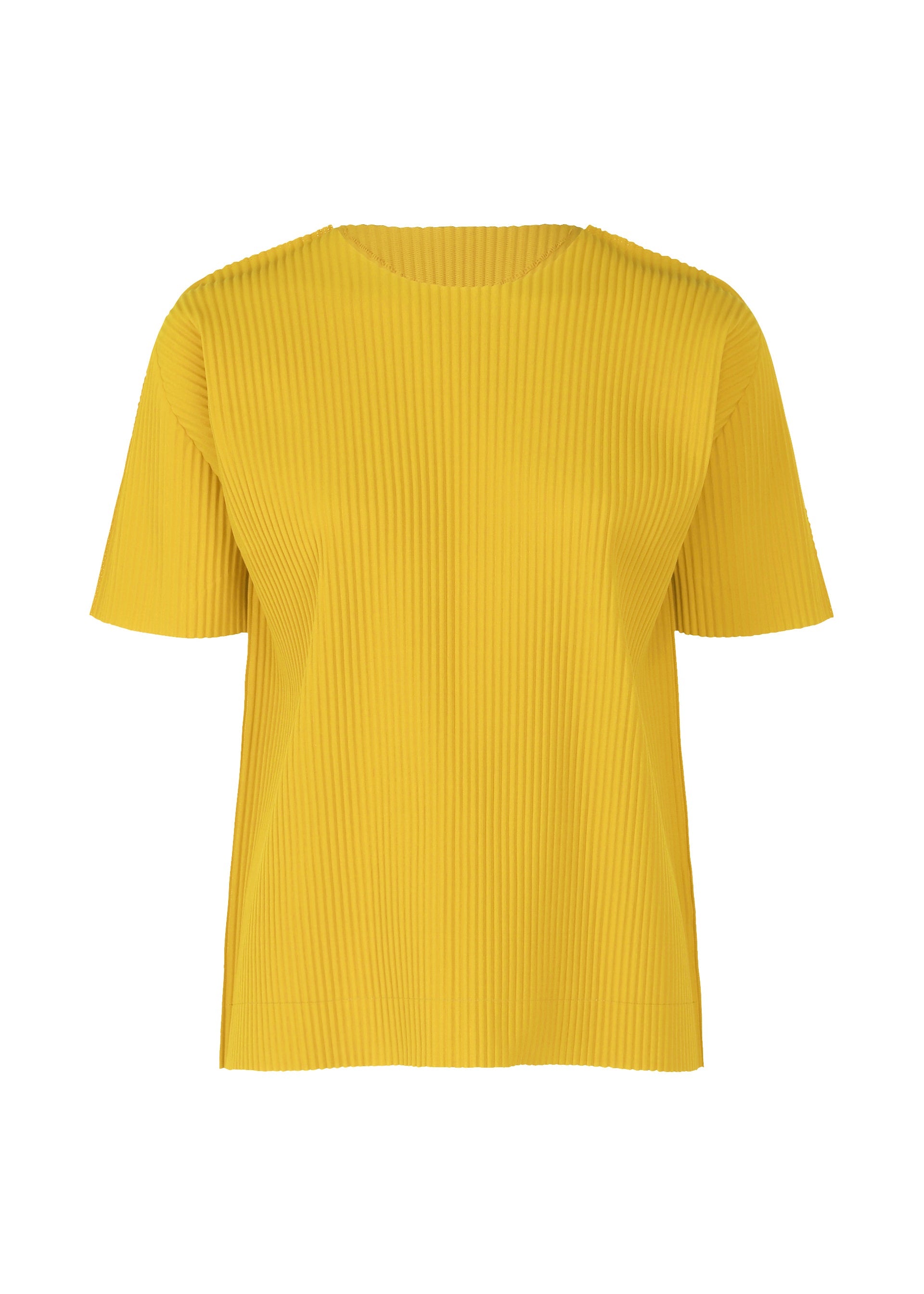 Zoomed view FINE KNIT PLEATS COLOR 2 - MUSTARD(no.54)