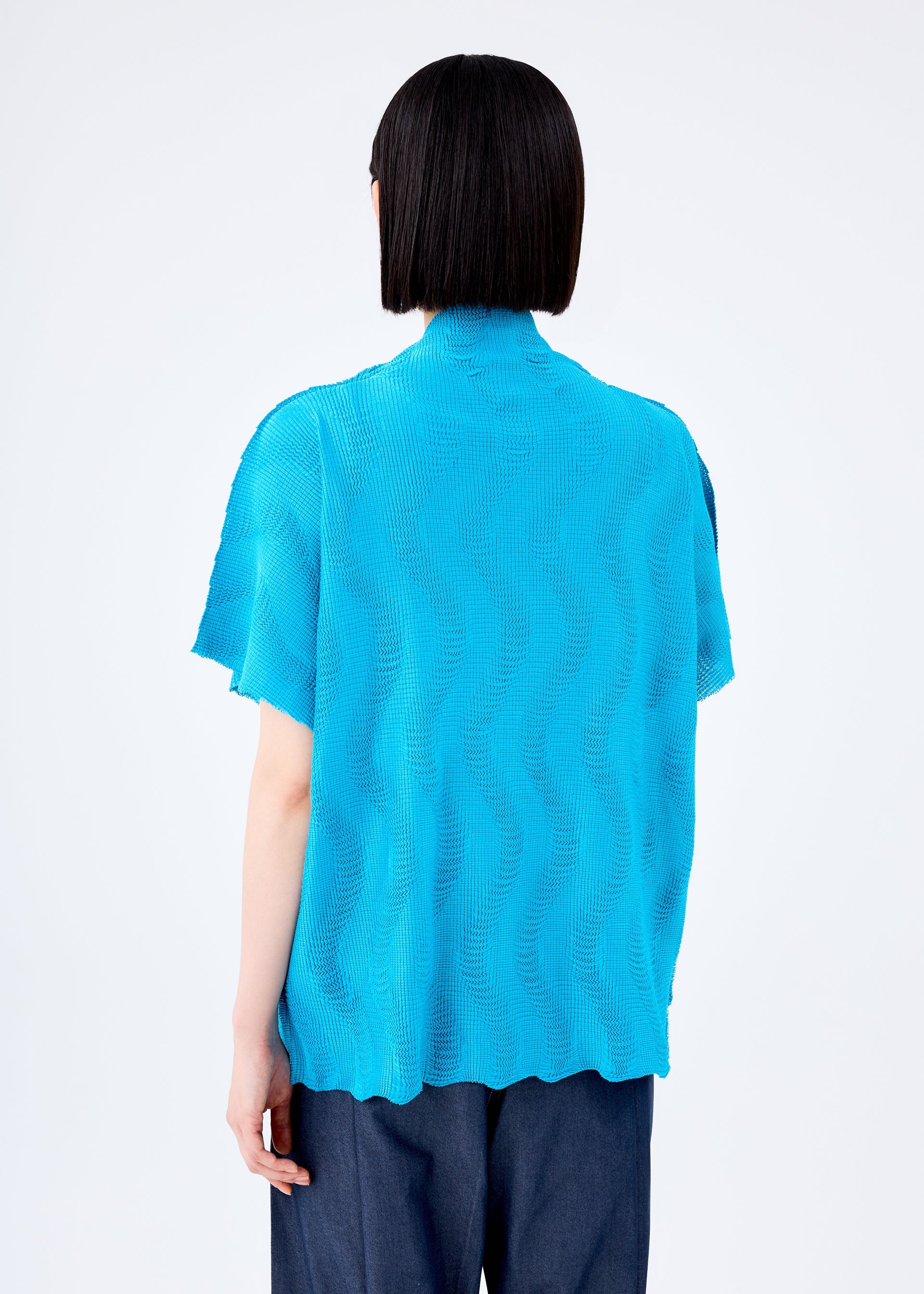 WAVE KNIT STRETCH PLEATS