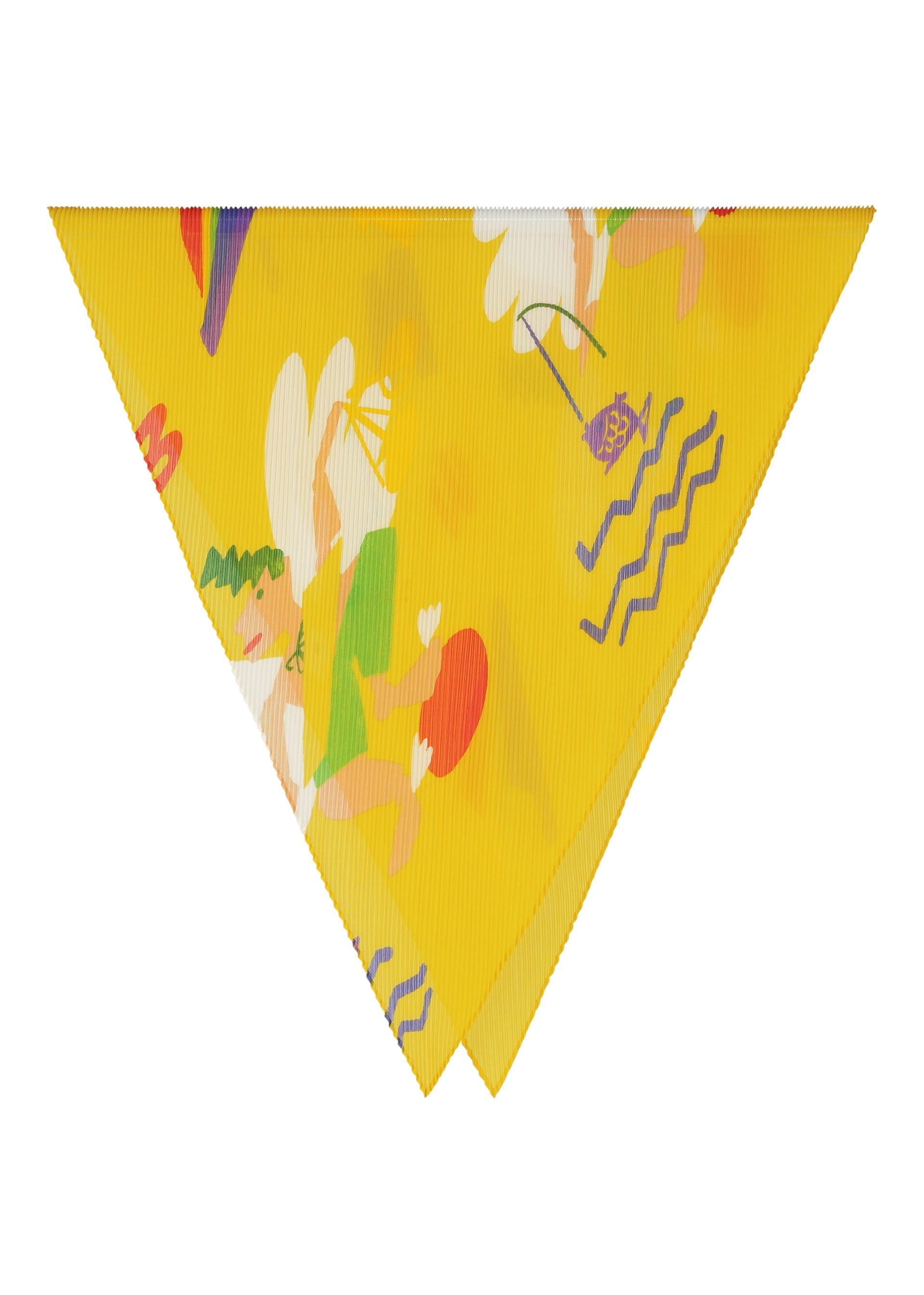 Zoomed view CHANCE PLEATS STOLE - YELLOW-HUED (no.59)