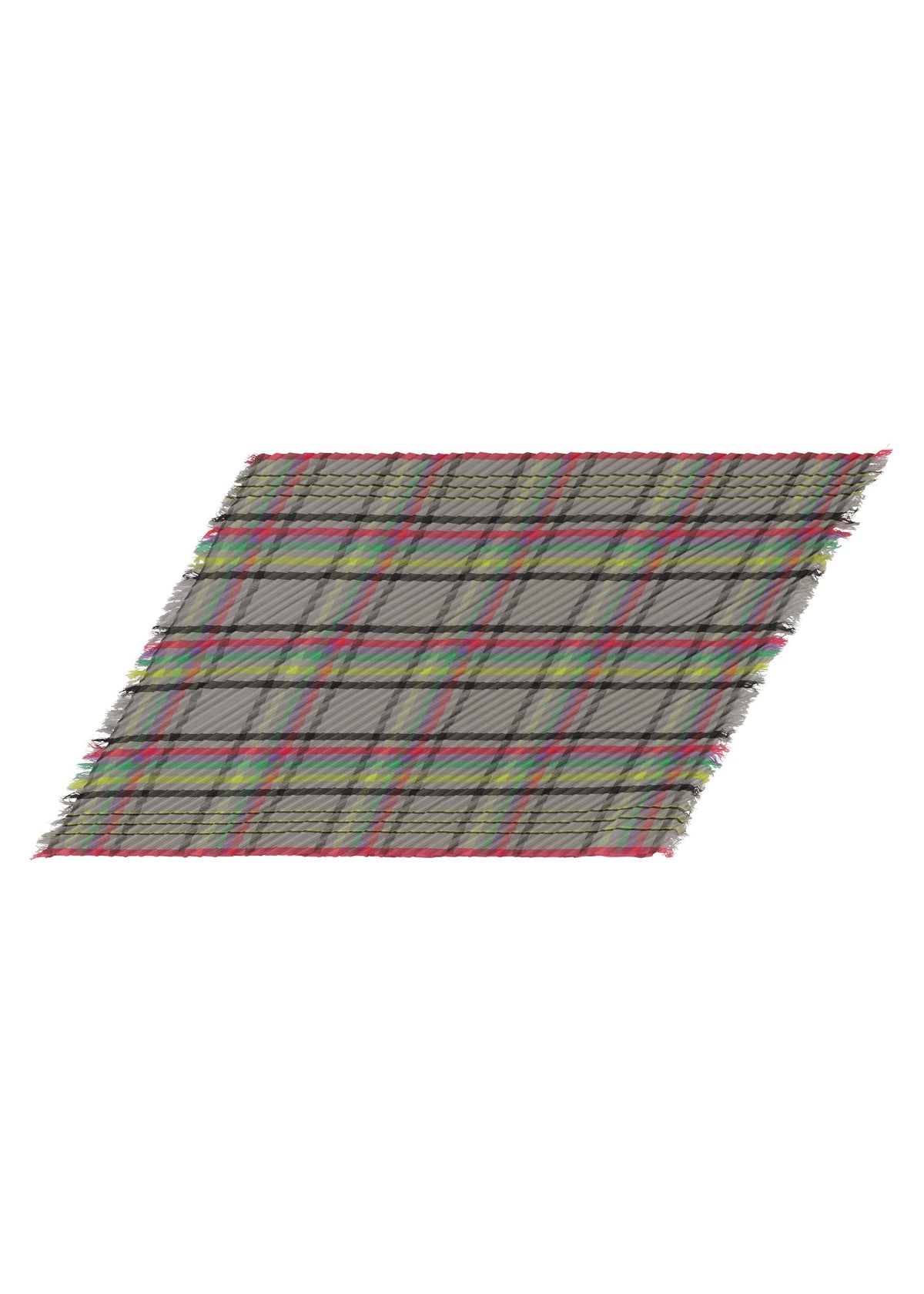 CHECK PLEATS STOLE, Accessories & Others_Stole, Grey view 1 of 6