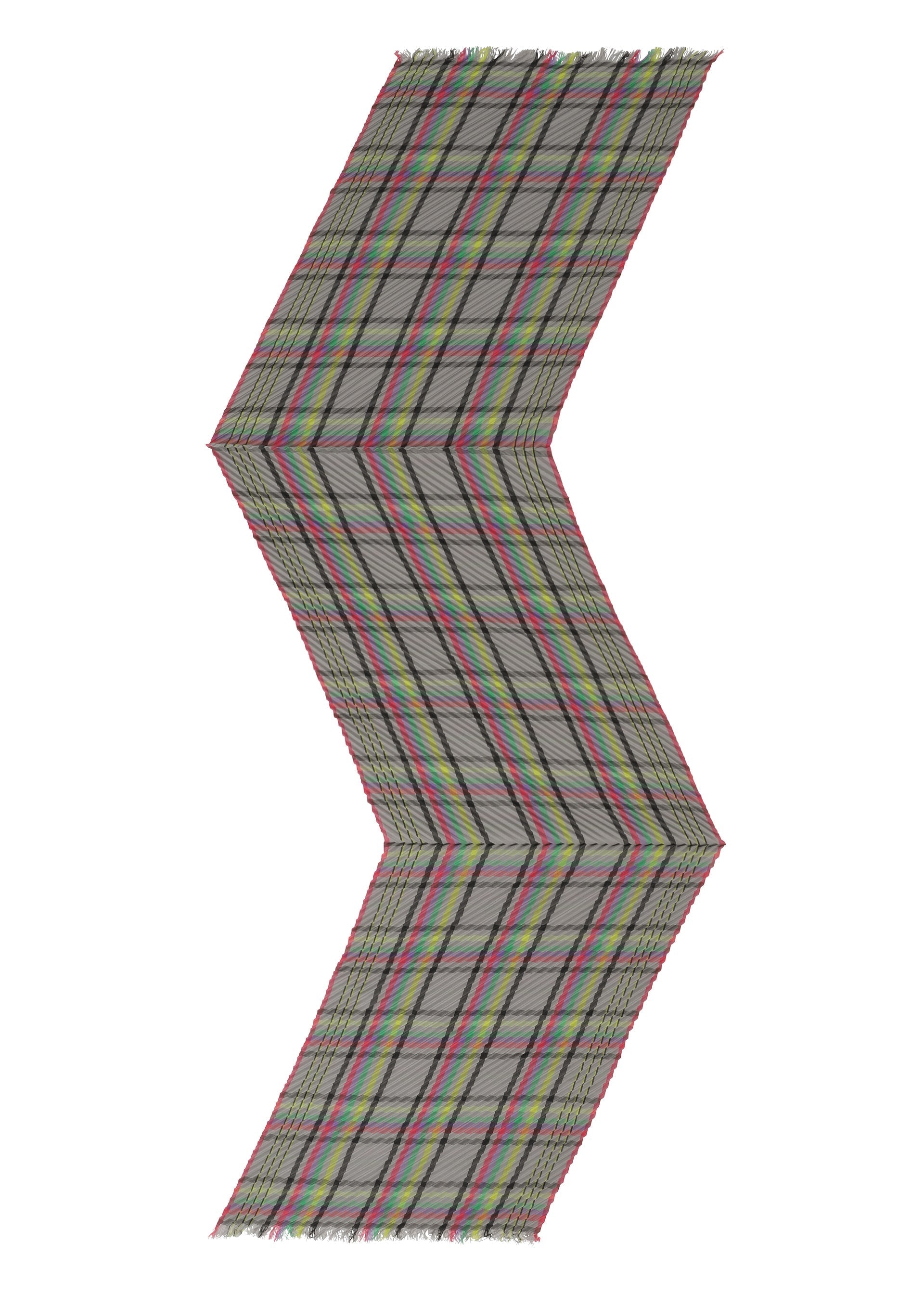 CHECK PLEATS STOLE