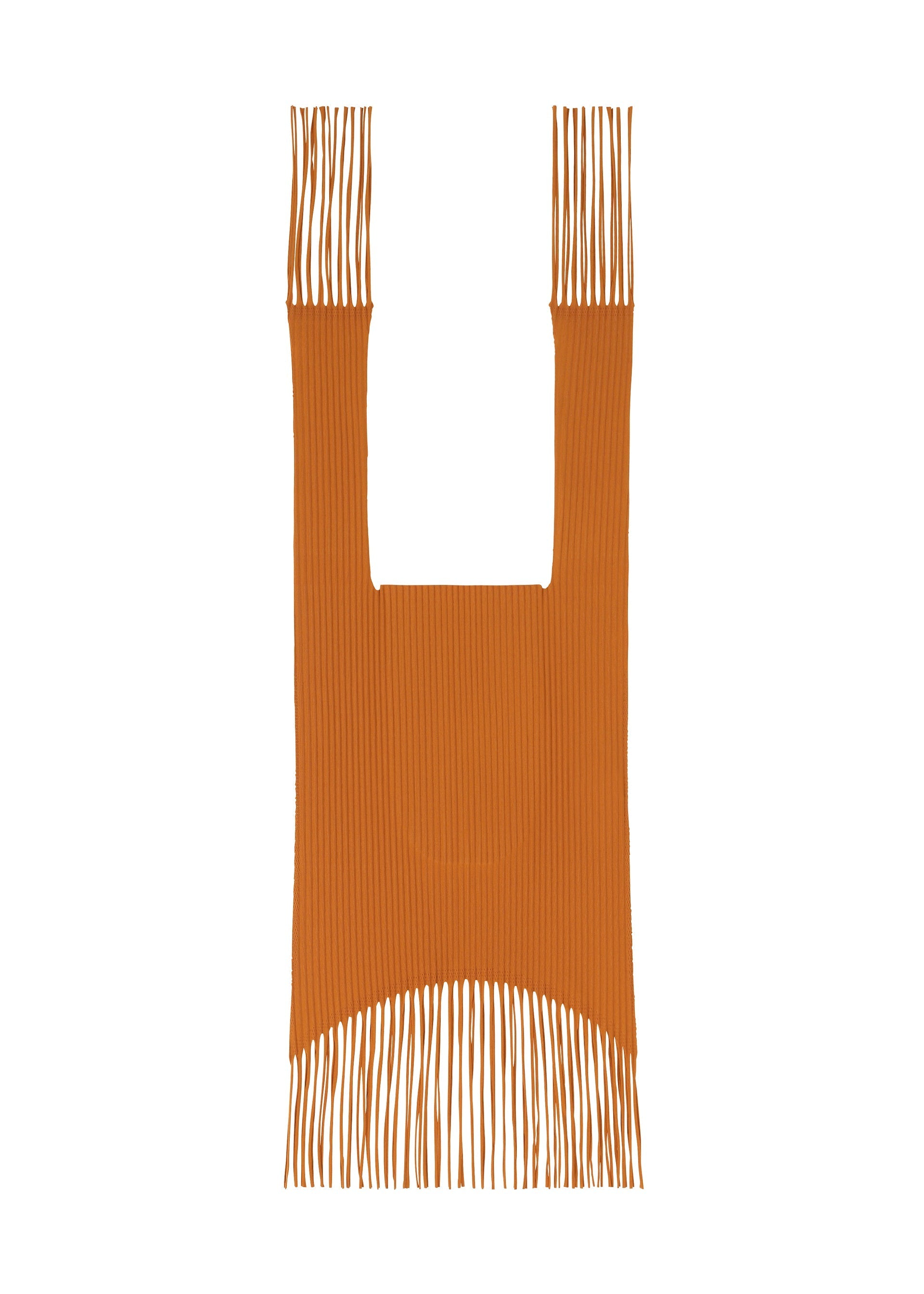 Zoomed view FRINGE FINE KNIT PLEATS BAG, Bags & Wallets_Tote Bag, Orange - AMBER (no.43)