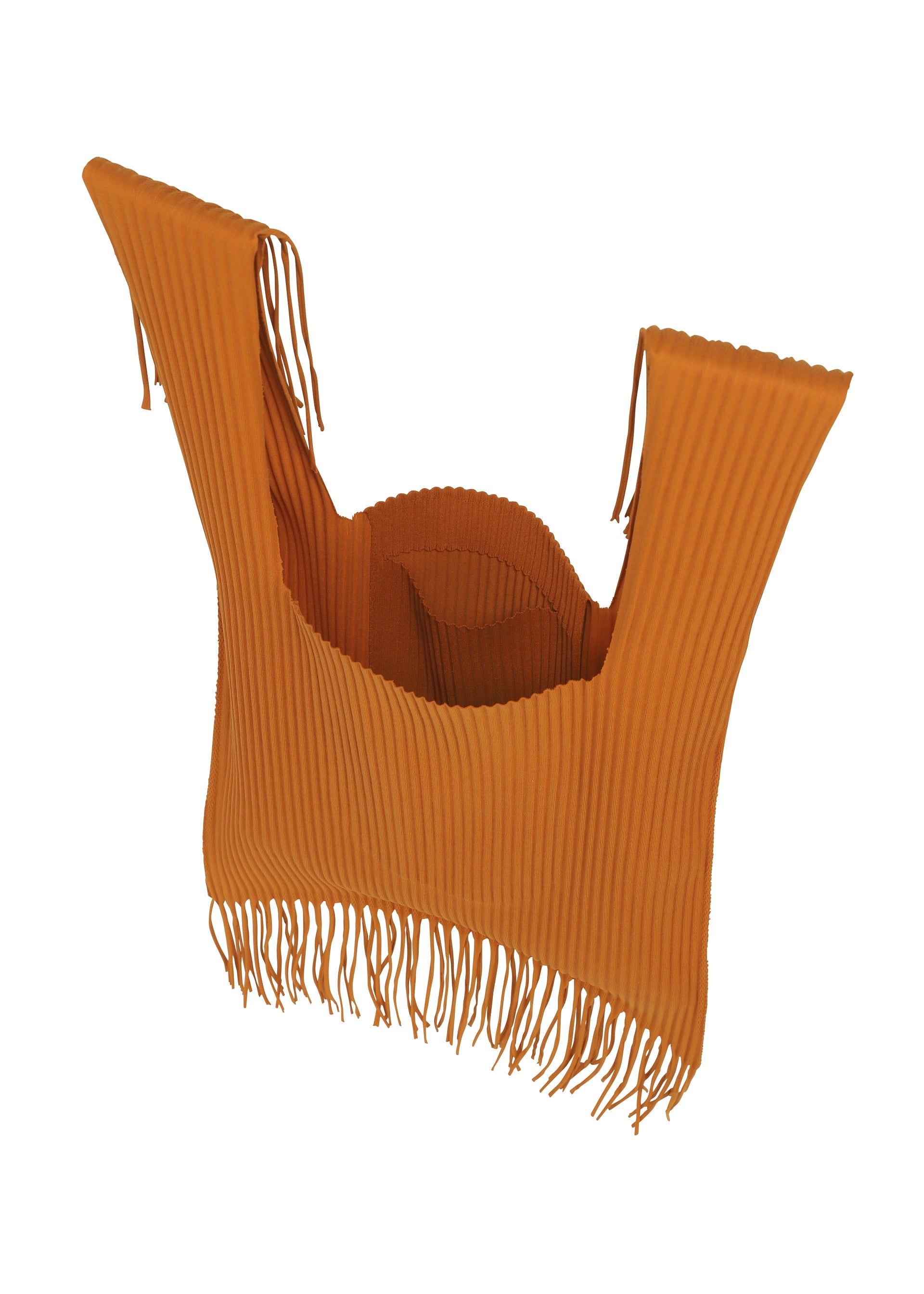FRINGE FINE KNIT PLEATS BAG