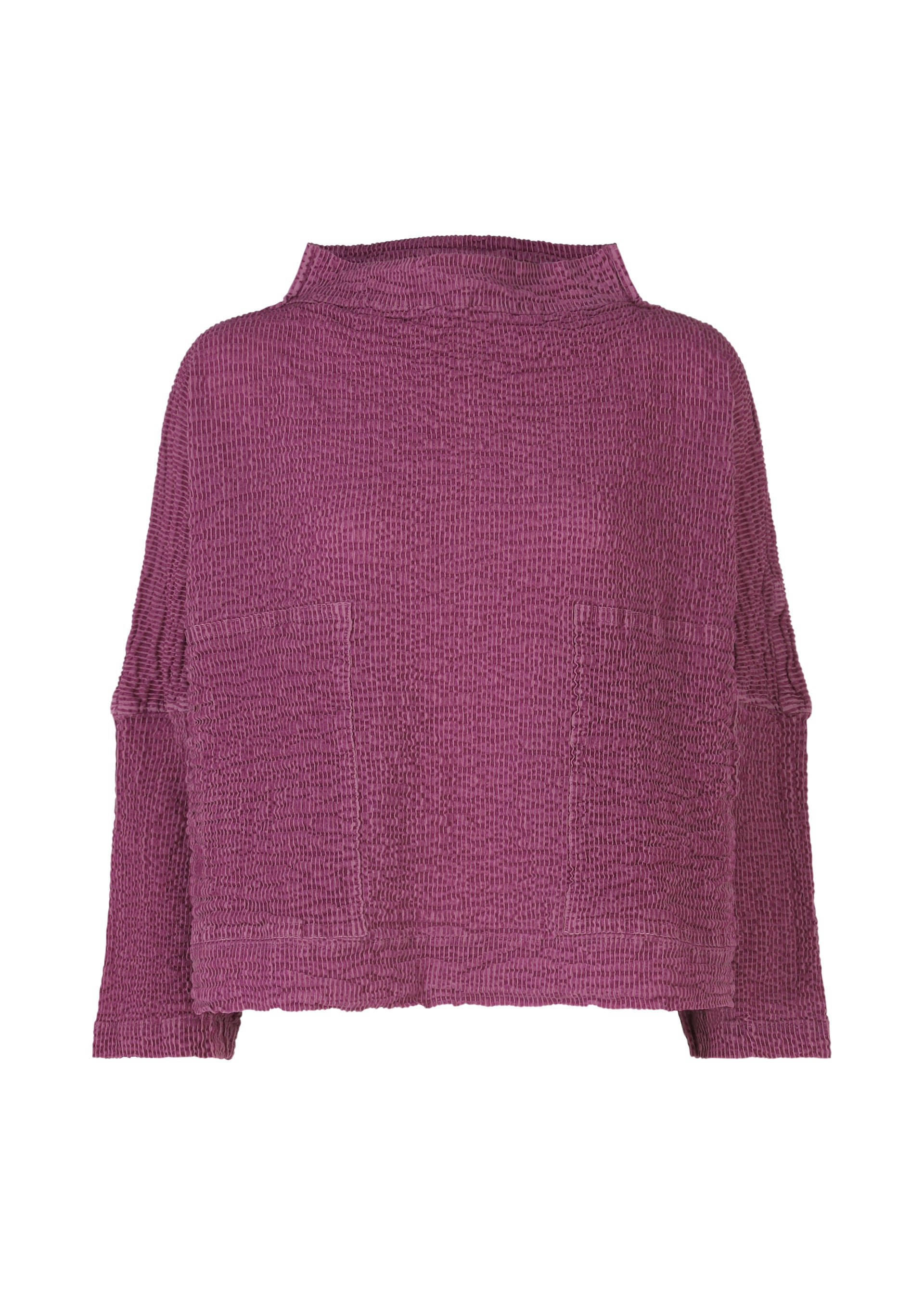 Zoomed view STRIPE FLOCKY CAULIFLOWER, Women's Top, Purple - SMOKY ROSE-HUED (no.27)