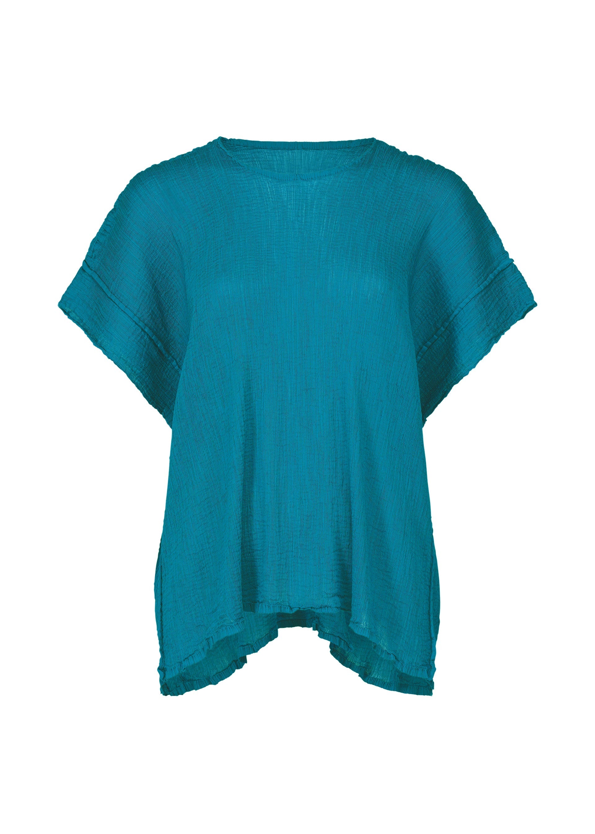 Zoomed view SQUARE SEE-THROUGH CREPE - CYAN (no.71)