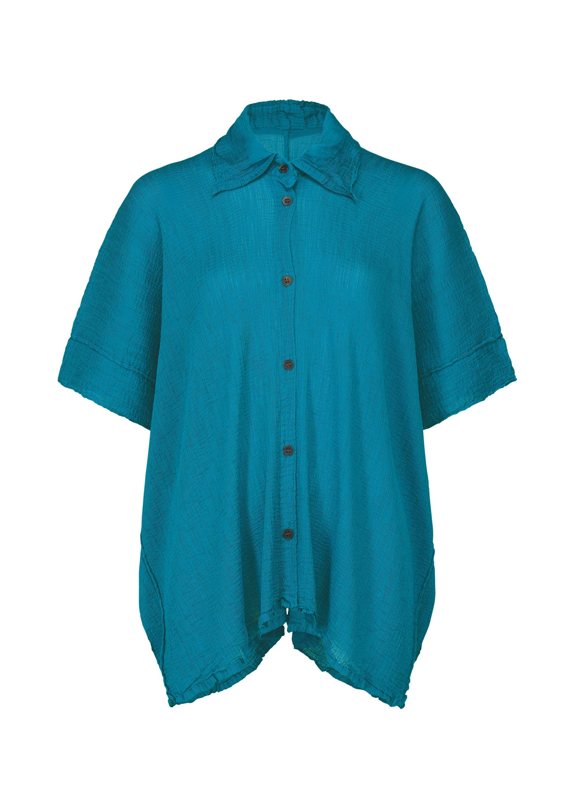 Zoomed view SQUARE SEE-THROUGH CREPE - CYAN (no.71)