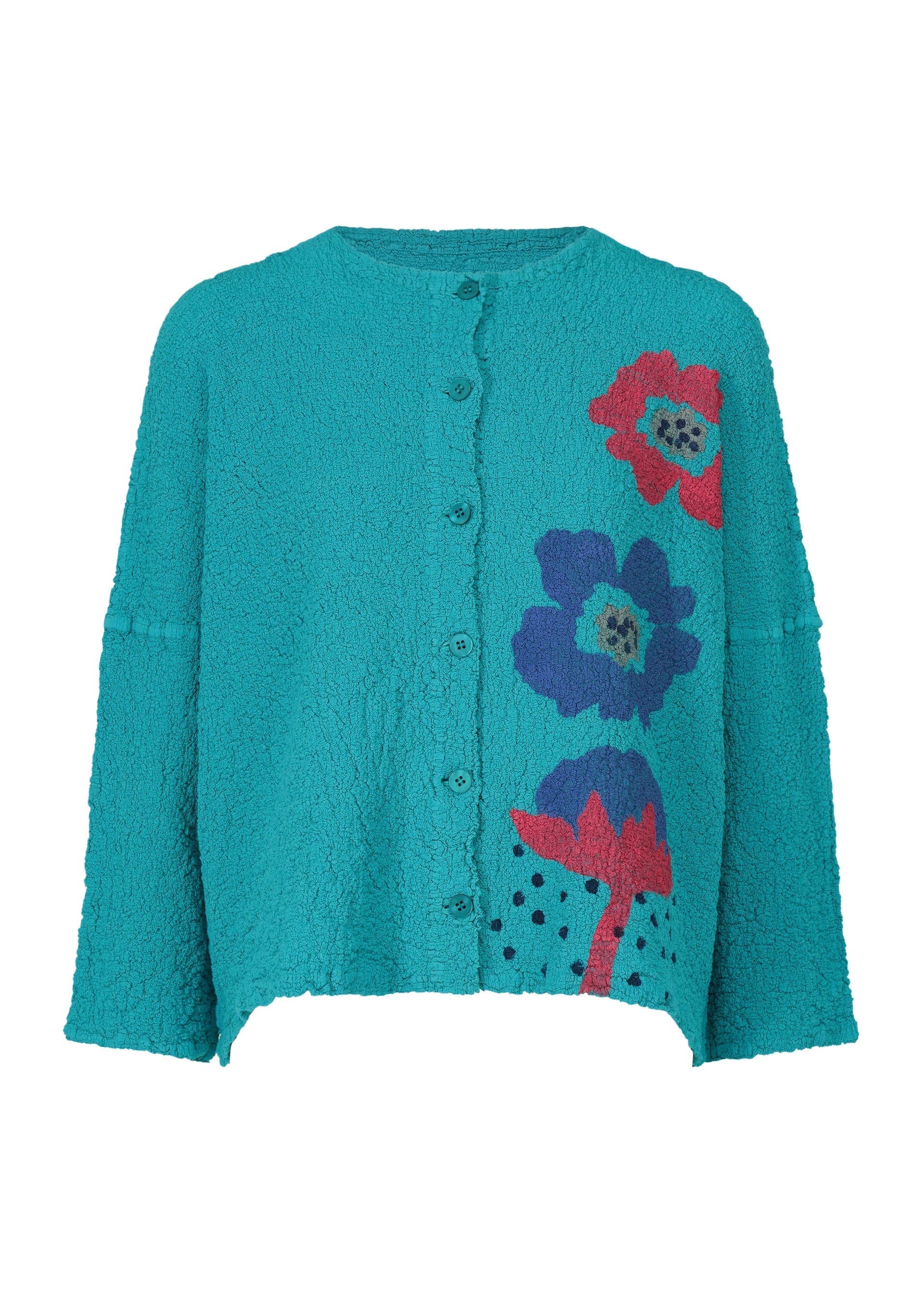 Zoomed view GROW PRINT CAULIFLOWER - TURQUOISE-HUED (no.79)