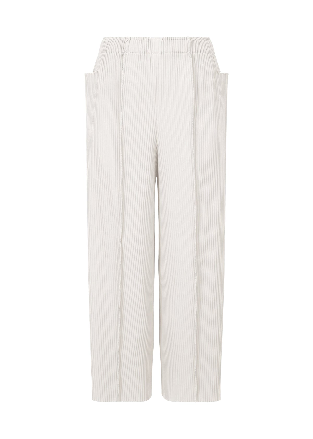 FINE KNIT PLEATS COLOR 1, Women's Pants, White view 1 of 8