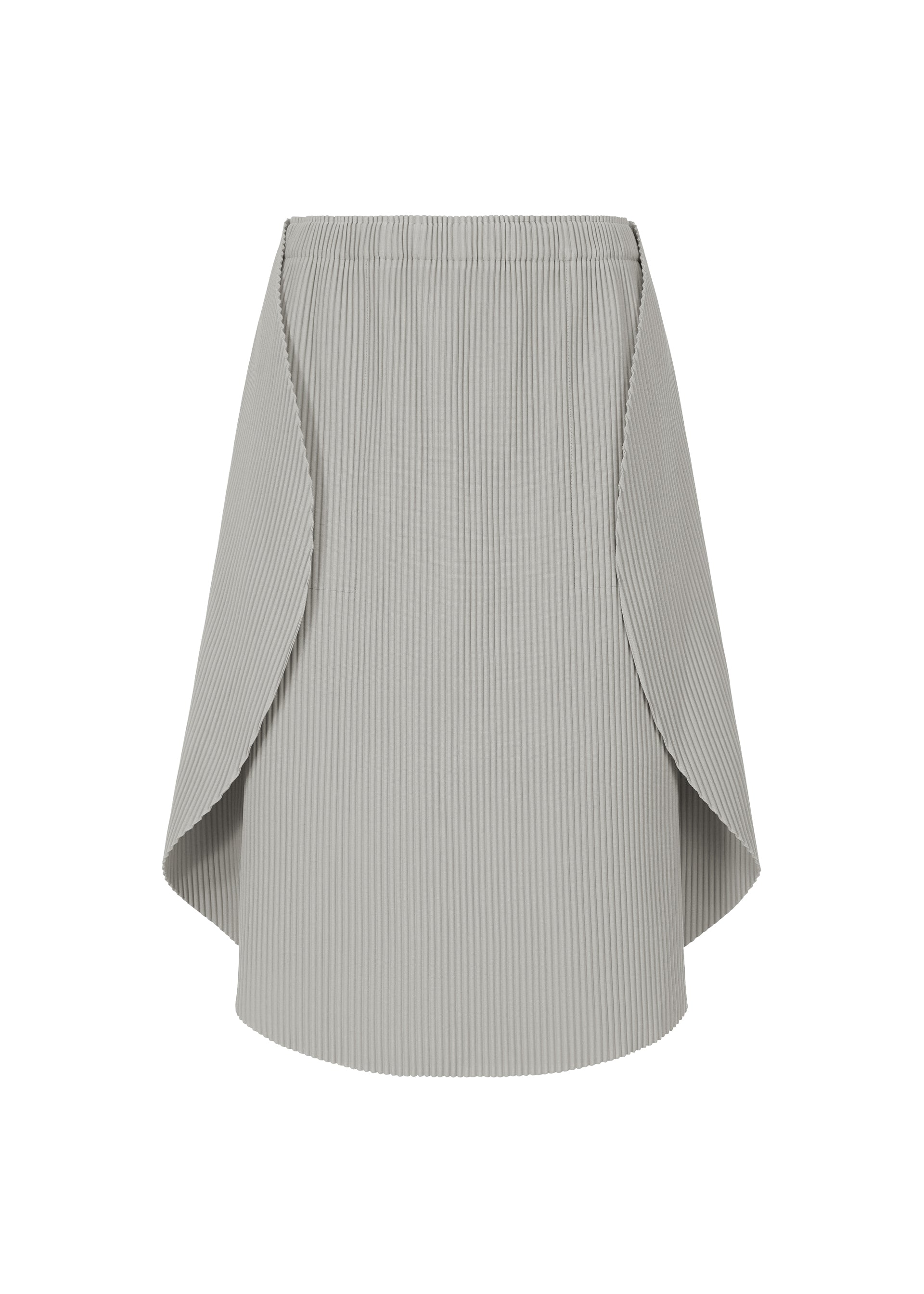 Zoomed view CIRCLE PLEATS, Women's Skirt, Grey - GRAY (no.12)