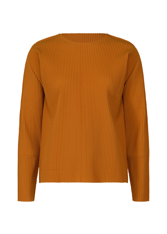 FINE KNIT PLEATS COLOR 2, Women's Tops, Orange