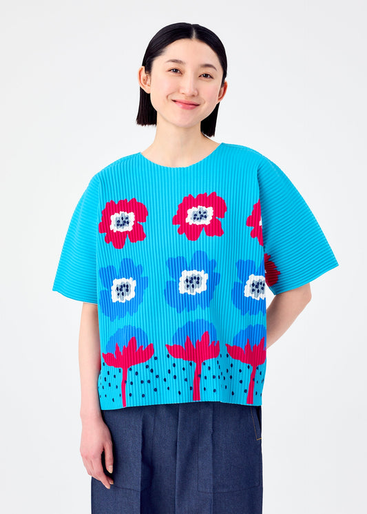GROW FINE KNIT PLEATS T