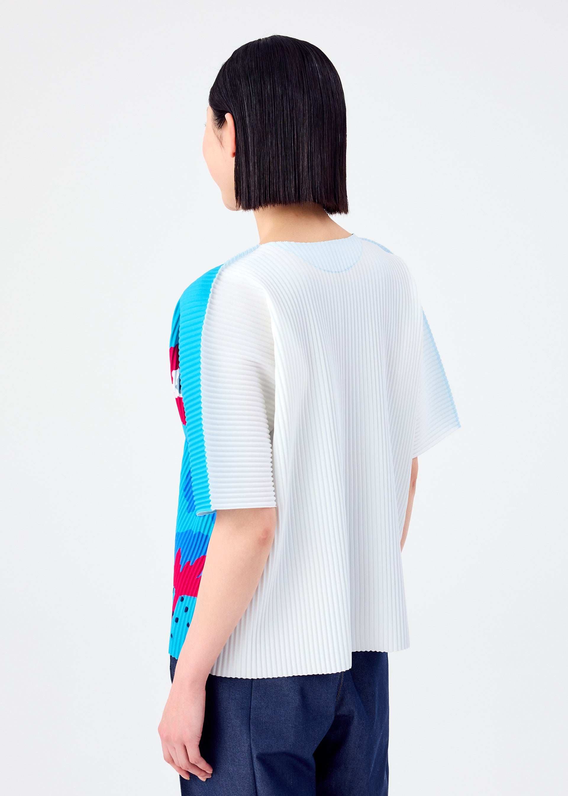 GROW FINE KNIT PLEATS T