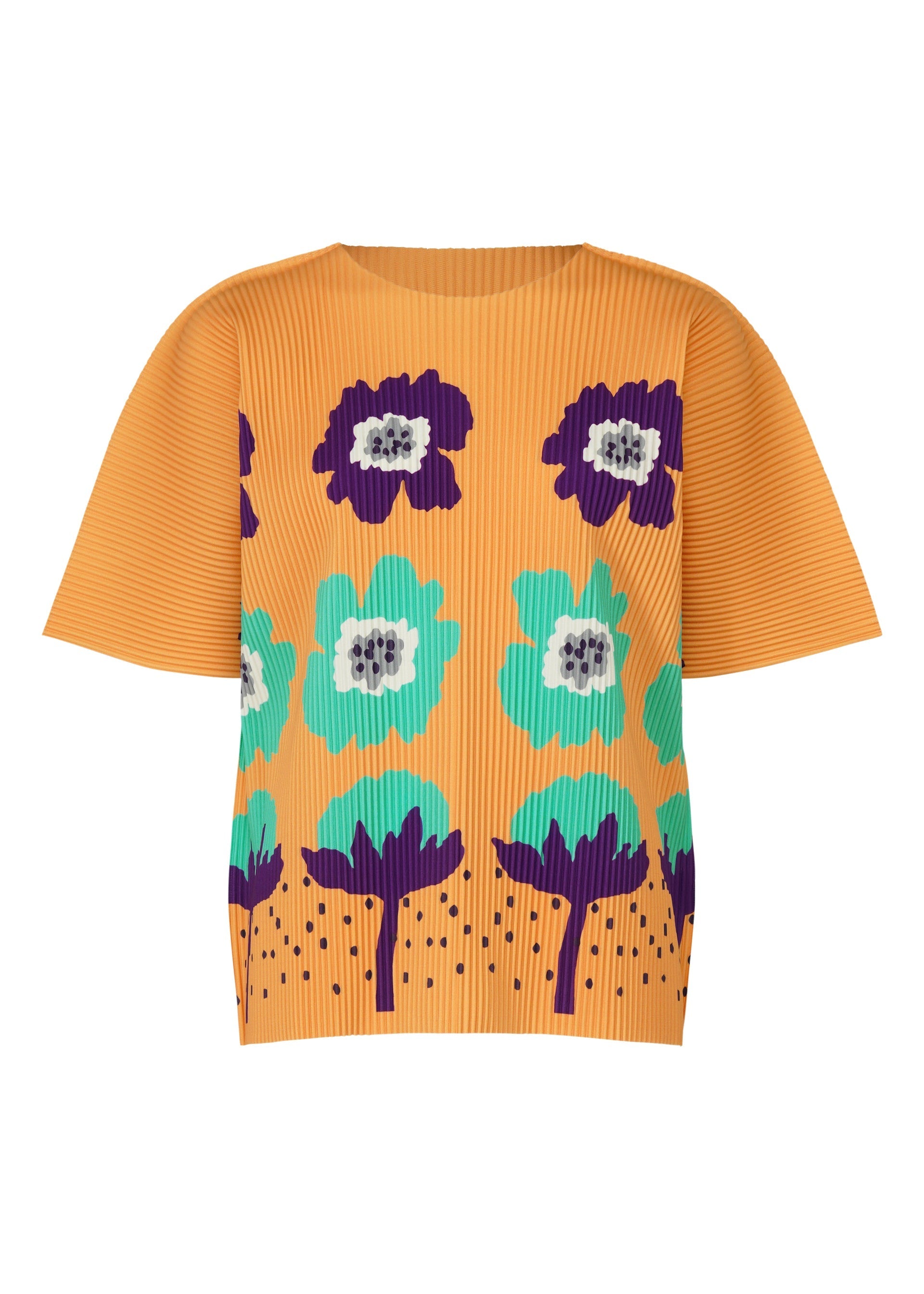 GROW FINE KNIT PLEATS T
