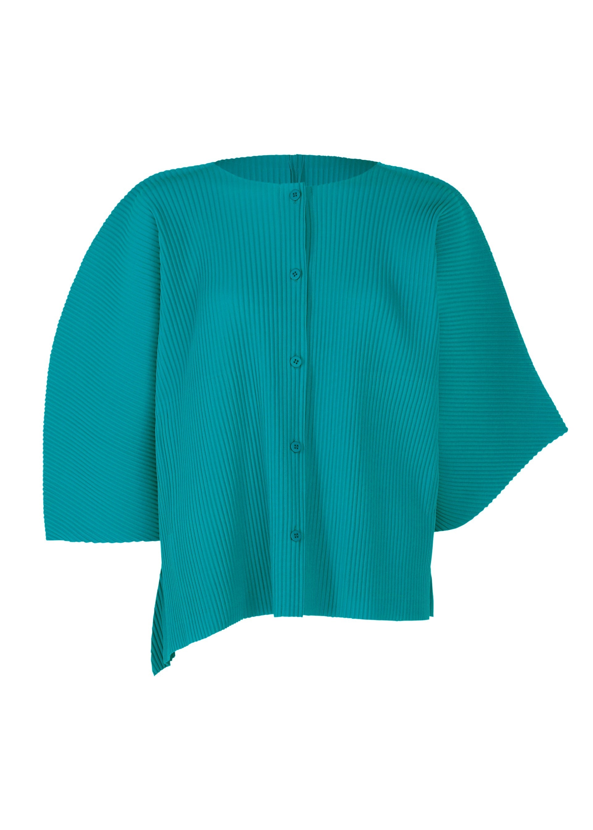 Zoomed view CURVE PLEATS - TURQUOISE (no.73)