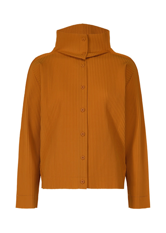FINE KNIT PLEATS COLOR 2, Women's Tops, Cardigan, Orange