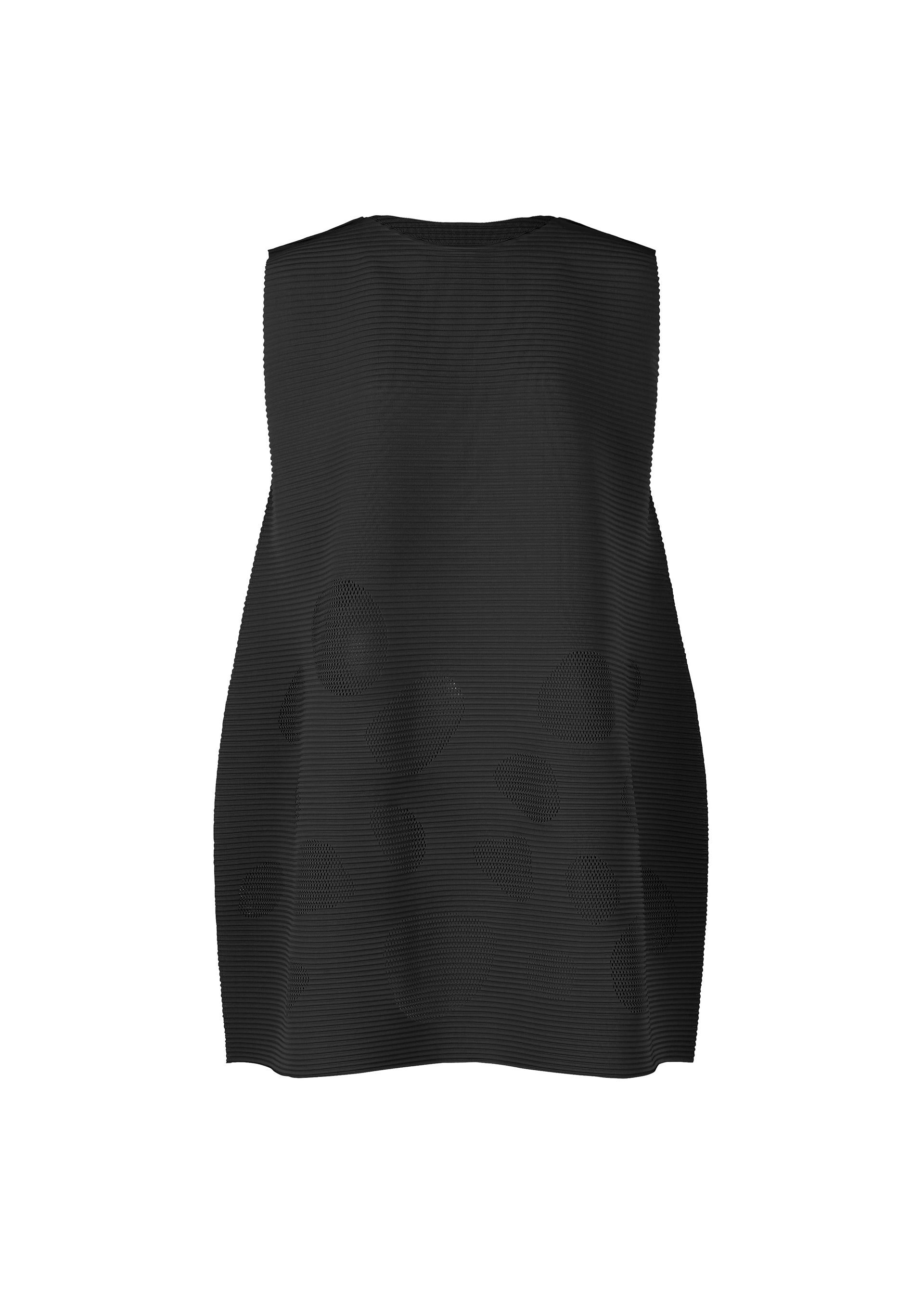 Zoomed view SEA GLASS PLEATS, Women's Tops, Tunics, Black - BLACK (no.15)