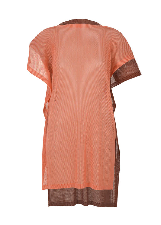 SHEER SQUARE, Women's Tops Tunic, Orange