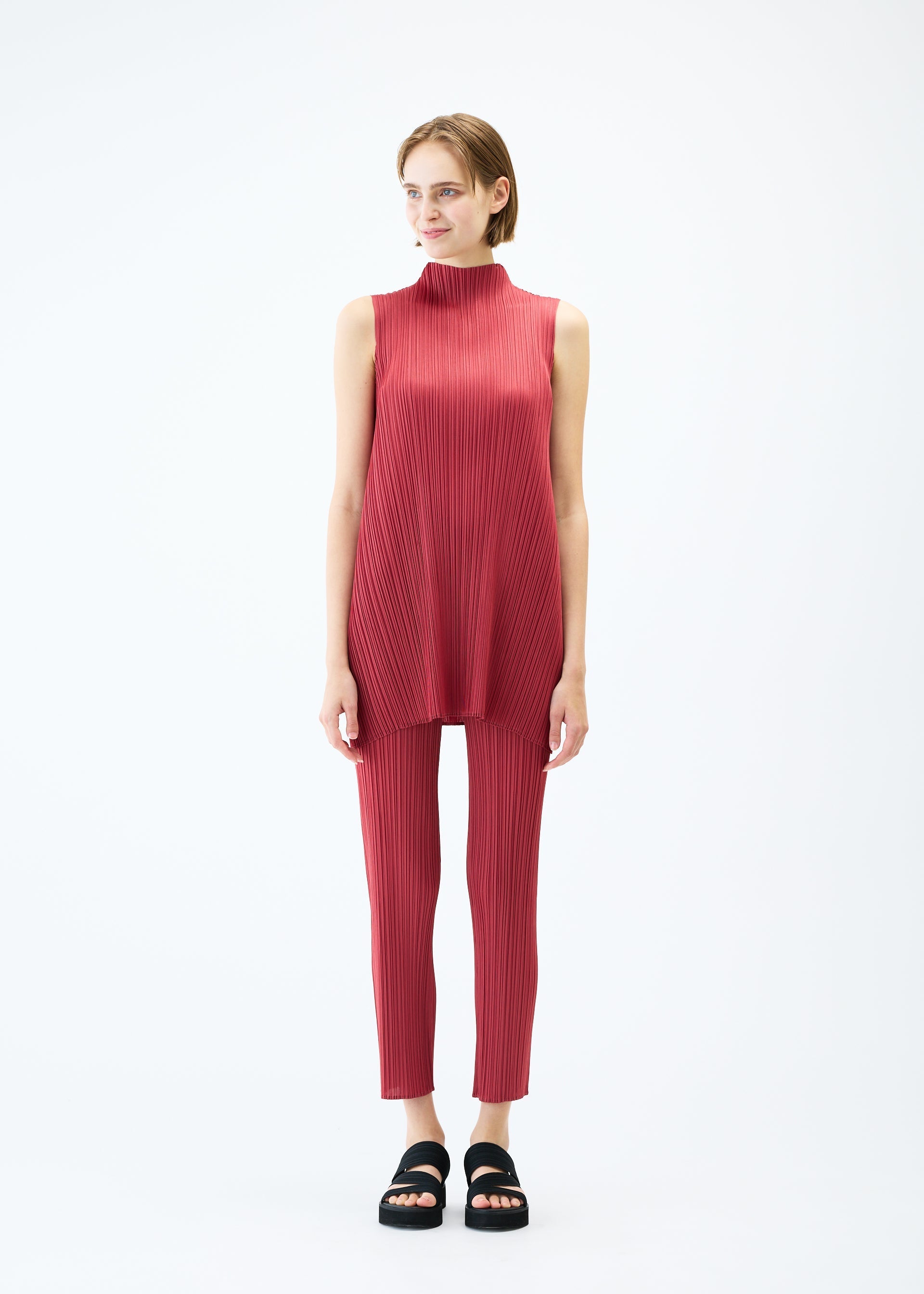 Zoomed view LAMP SHADE, women's pants, worn image 1