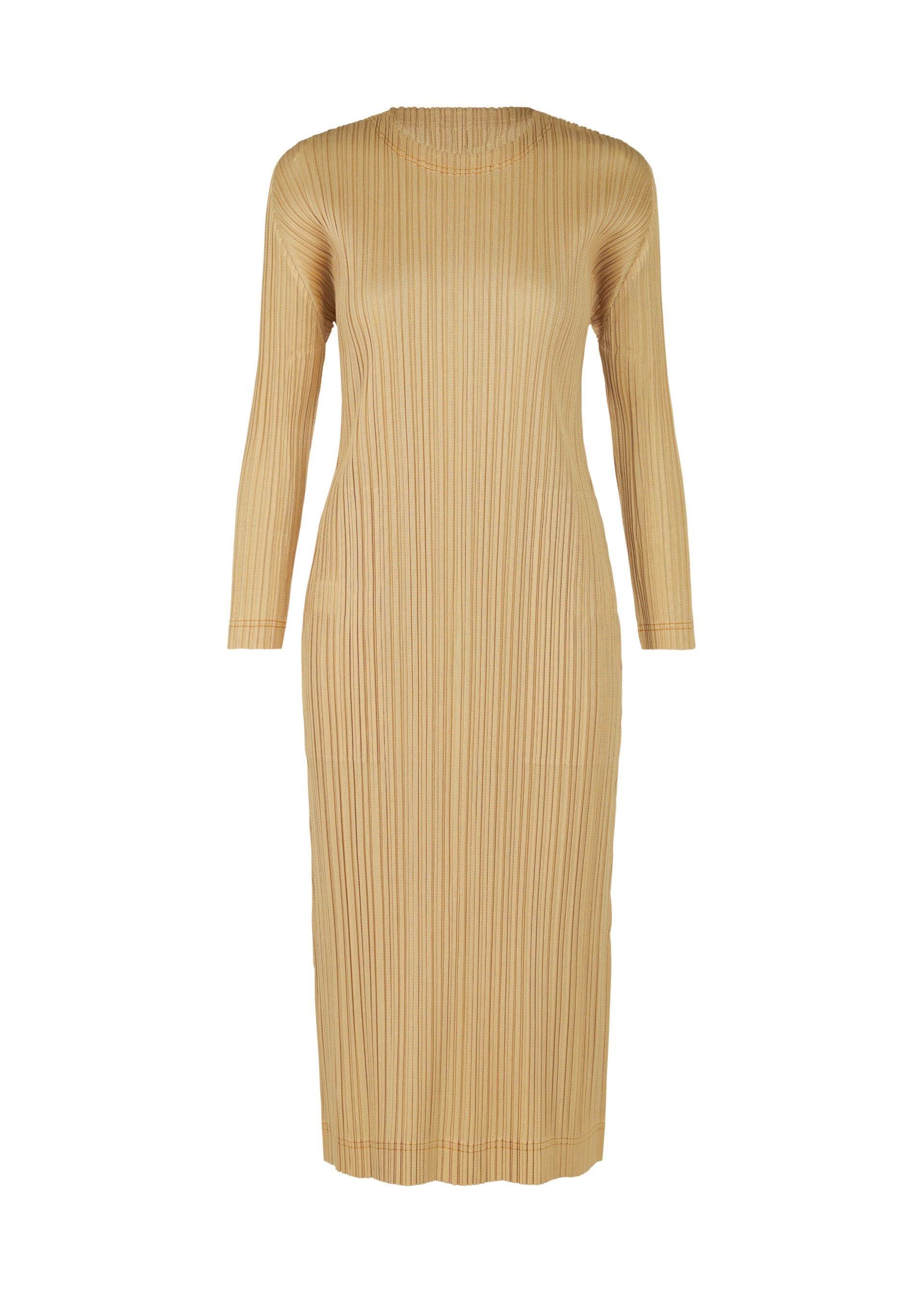 Zoomed view COTTON DENIM, Women's Dress, Beige - BEIGE(no.41)