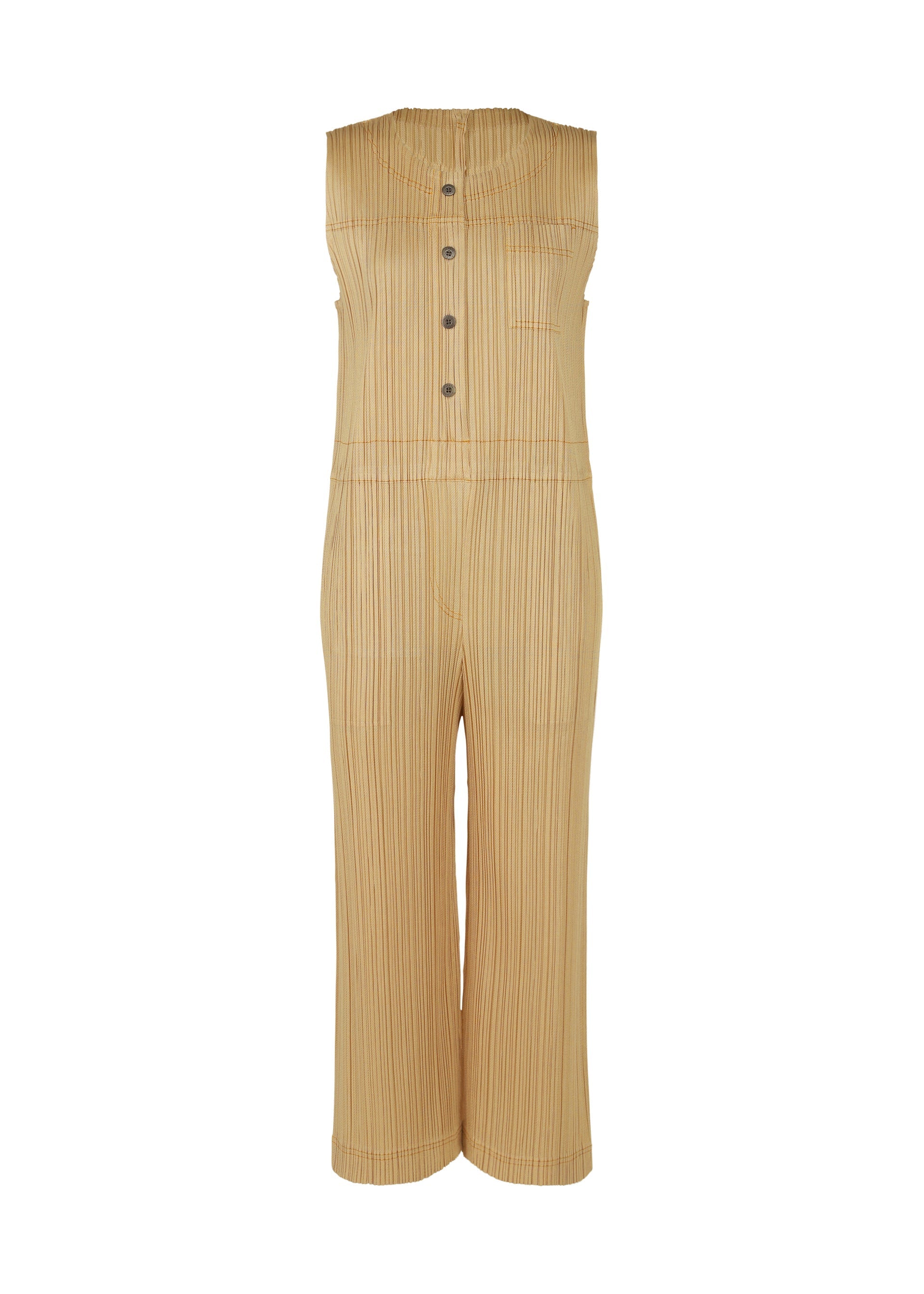 Zoomed view COTTON DENIM, women_jumpsuit, beige - BEIGE(no.41)