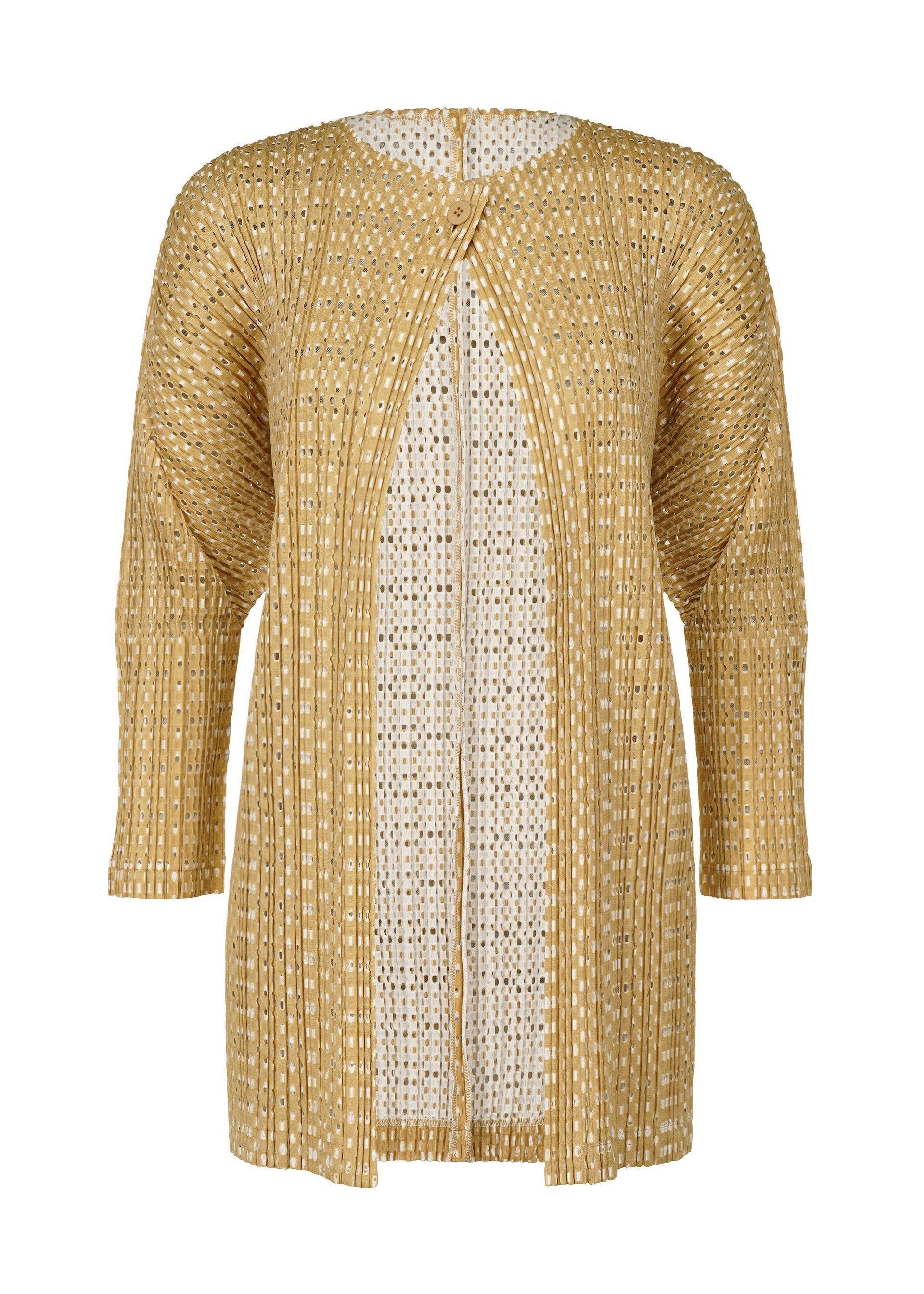 Zoomed view FLICKER - BEIGE×WHITE (no.08)