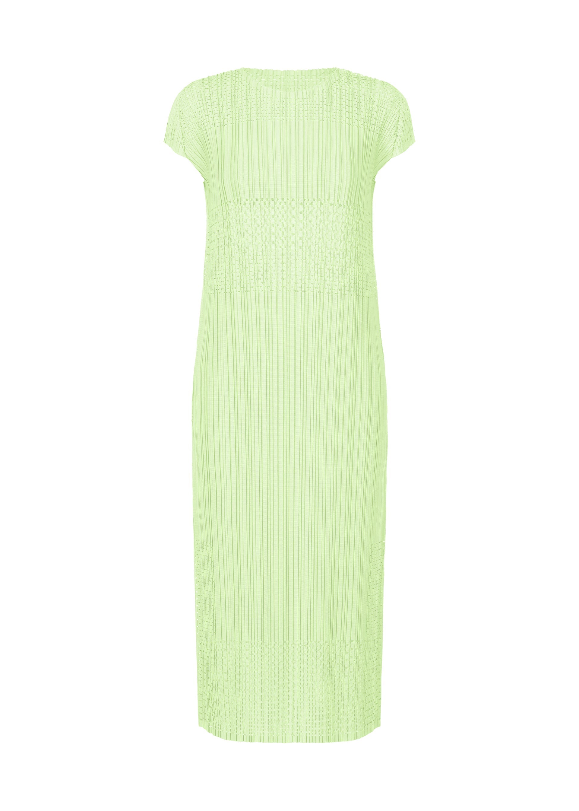 Zoomed view A-POC FLICKER, Women's Dress, White - WHITE GREEN (no.05)