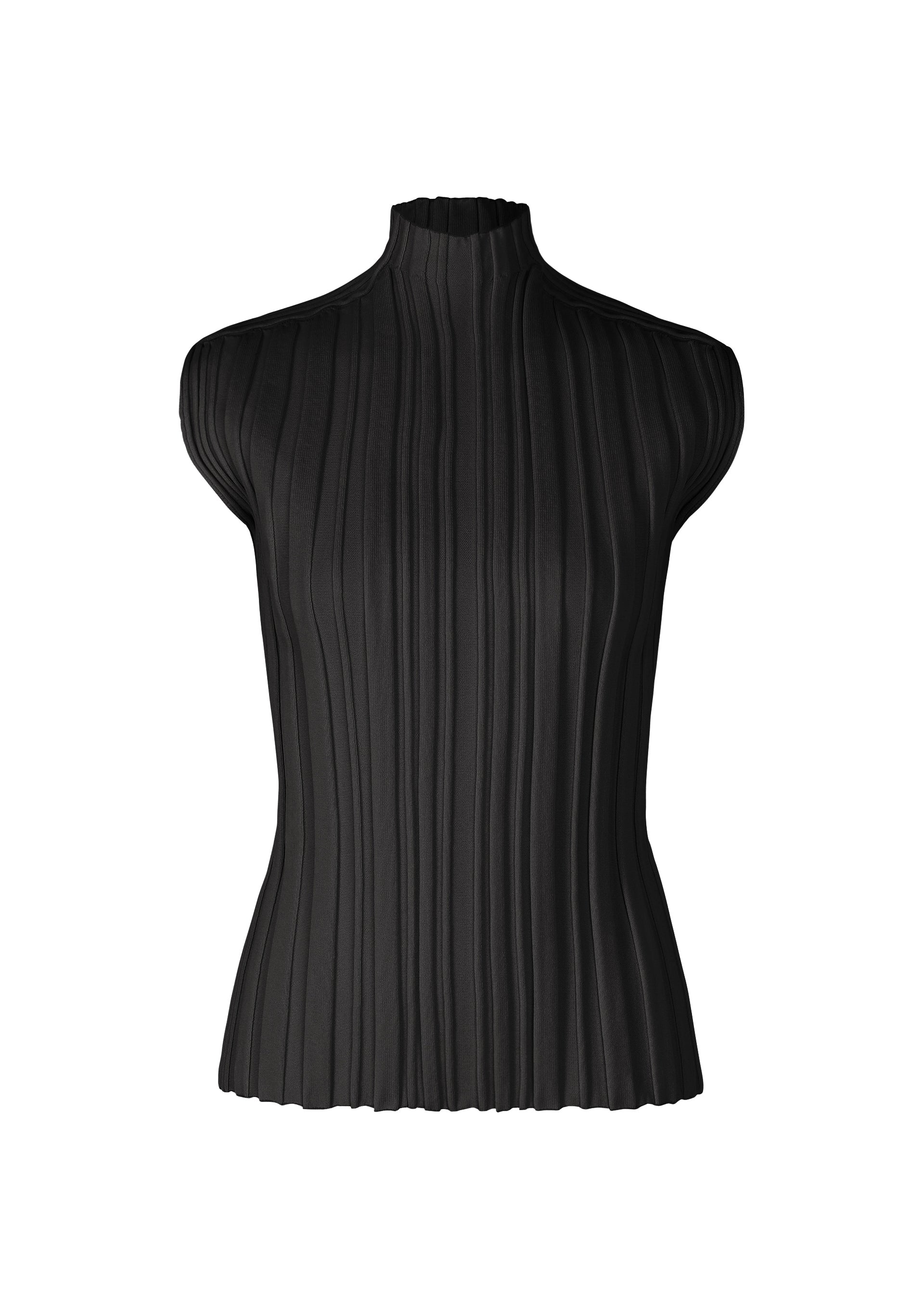 Zoomed view RIB KNIT - BLACK(no.15)