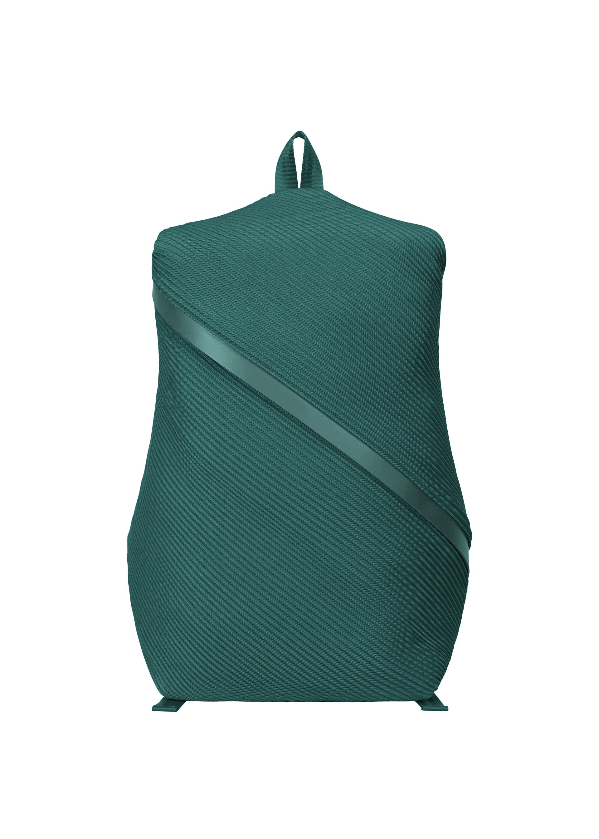 Zoomed view BIAS PLEATS BACKPACK - BLUE GREEN(no.66)
