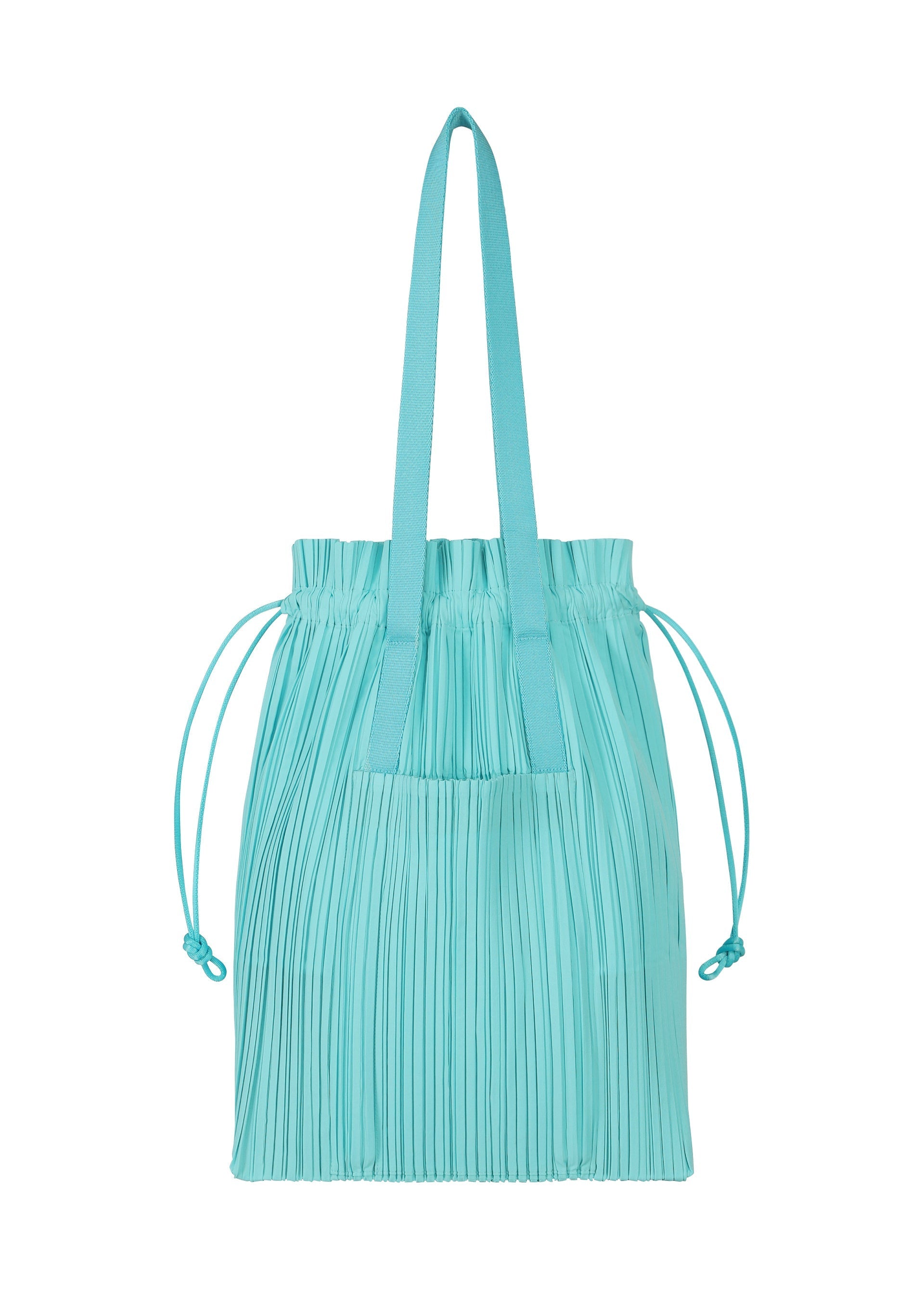 Zoomed view PLEATS TOTE BAG - AQUA BLUE(no.76)