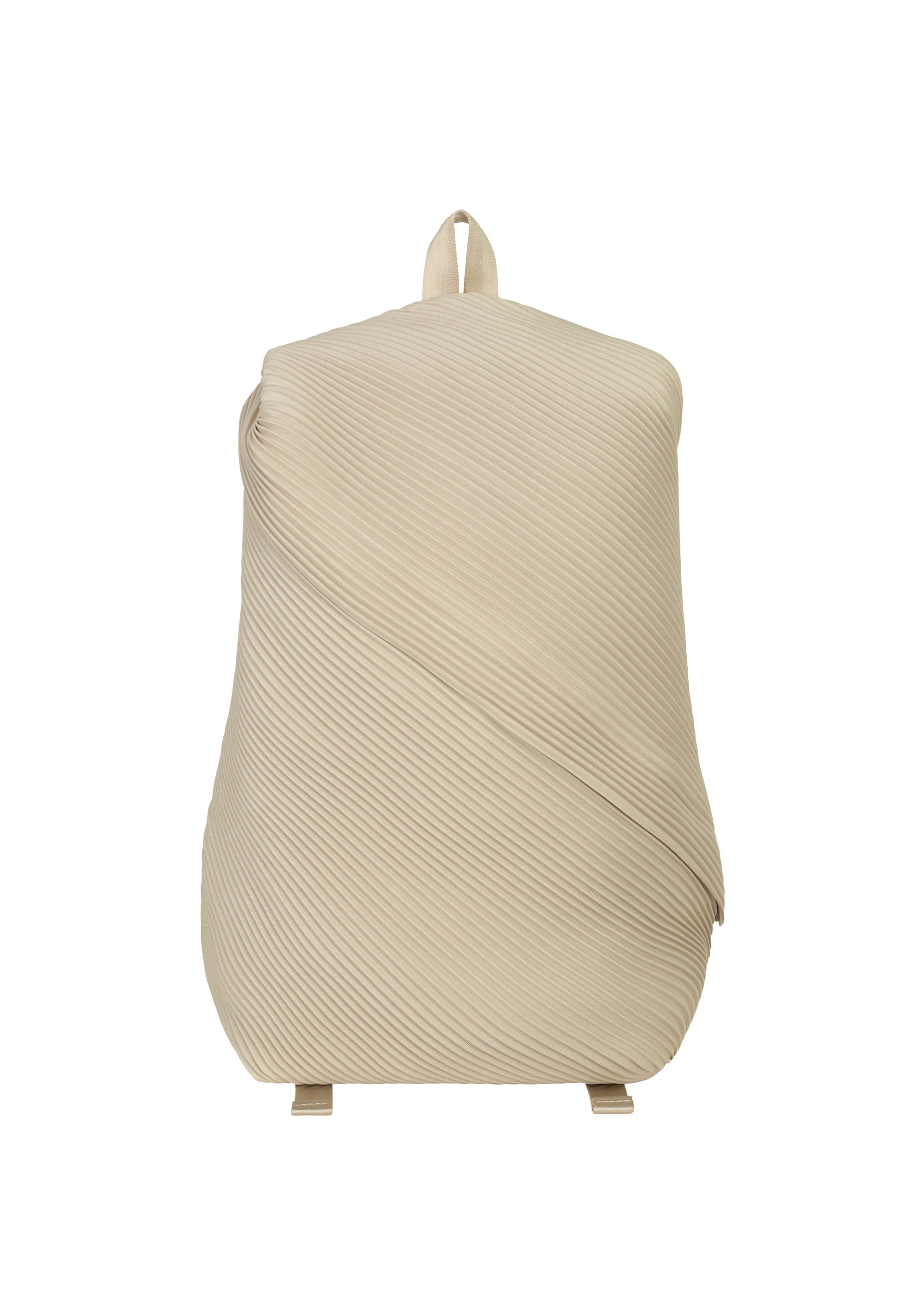 Zoomed view BIAS PLEATS BACKPACK - LIGHT BEIGE (no.40)