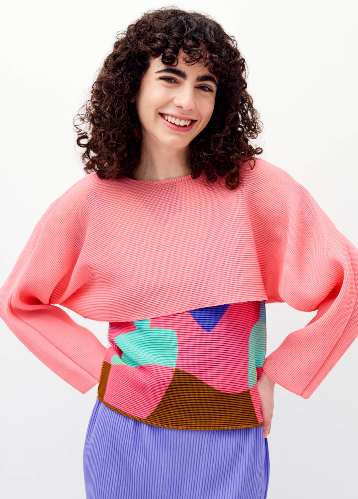 トップス me ISSEYMIYAKE WATER FLOWER PINK TOPS MI_2024feb22_thumb_9b5c4961-