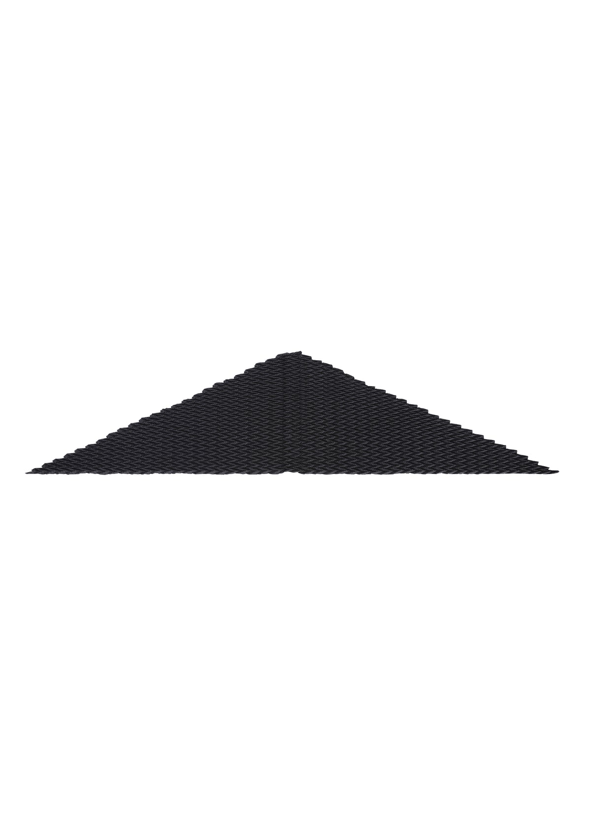 TYPE-Ⅶ Kouzoshi project 002 by A-POC ABLE ISSEY MIYAKE is a black, triangular wedge featuring a textured, ridged surface inspired by the intricate patterns of Tosa Washi paper, shown against a white background. view 4 of 15