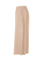 The TYPE-A 003 by A-POC ABLE ISSEY MIYAKE is a beige, high-waisted ankle-length skirt with side pockets and subtle seams, made from tubular fabric and shown against a white background.