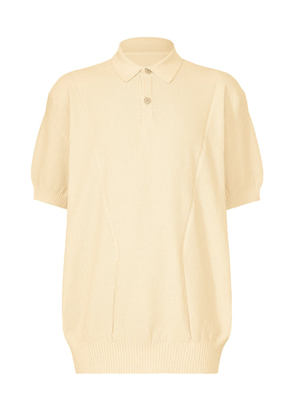 issey miyake コットンニット Vネック Archive ベージュ TYPE-K 003-2 – ISSEY MIYAKE ONLINE STORE