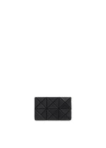 The TWINKLE clutch by BAO BAO ISSEY MIYAKE is a small, rectangular black bag featuring a quilted geometric pattern and minimalist design, shown against a plain white background. - MATTE BLACK （no.16）