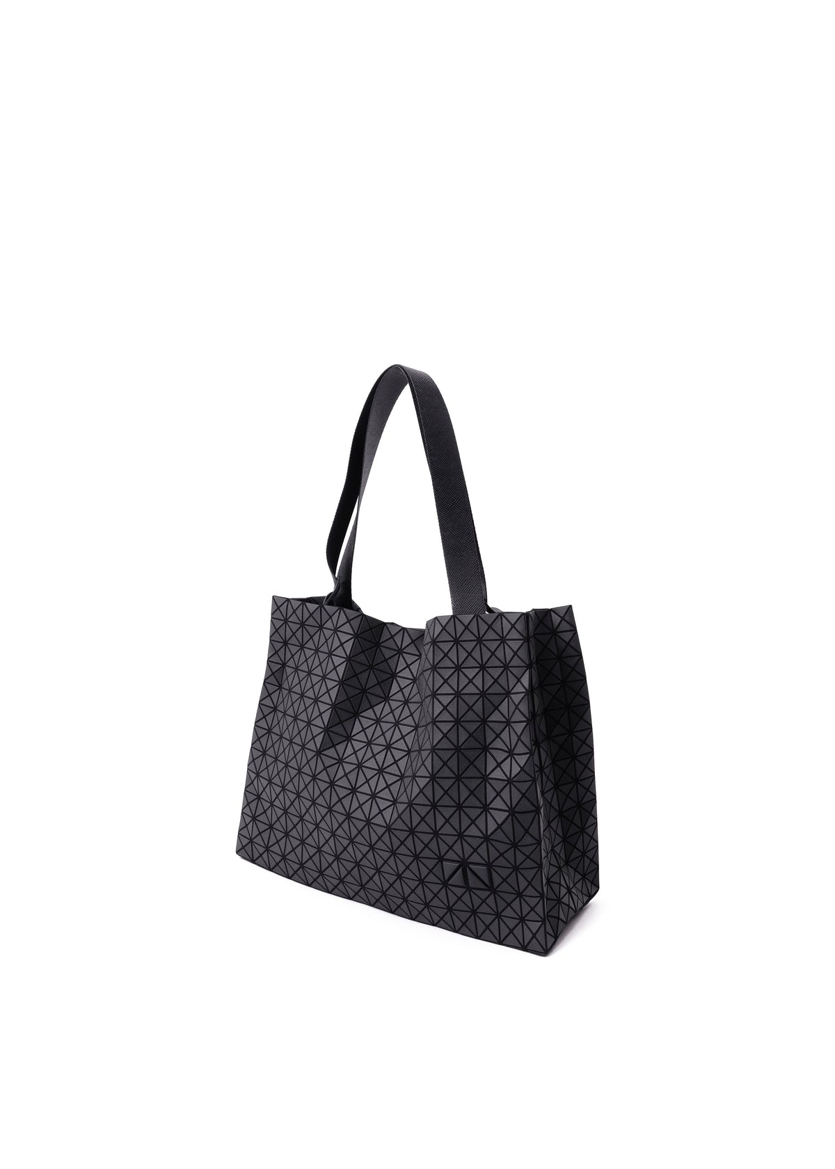 The CART MINI by BAO BAO ISSEY MIYAKE is a lightweight tote bag featuring geometric triangle patterns and two handles, shown on a white background. view 5 of 10