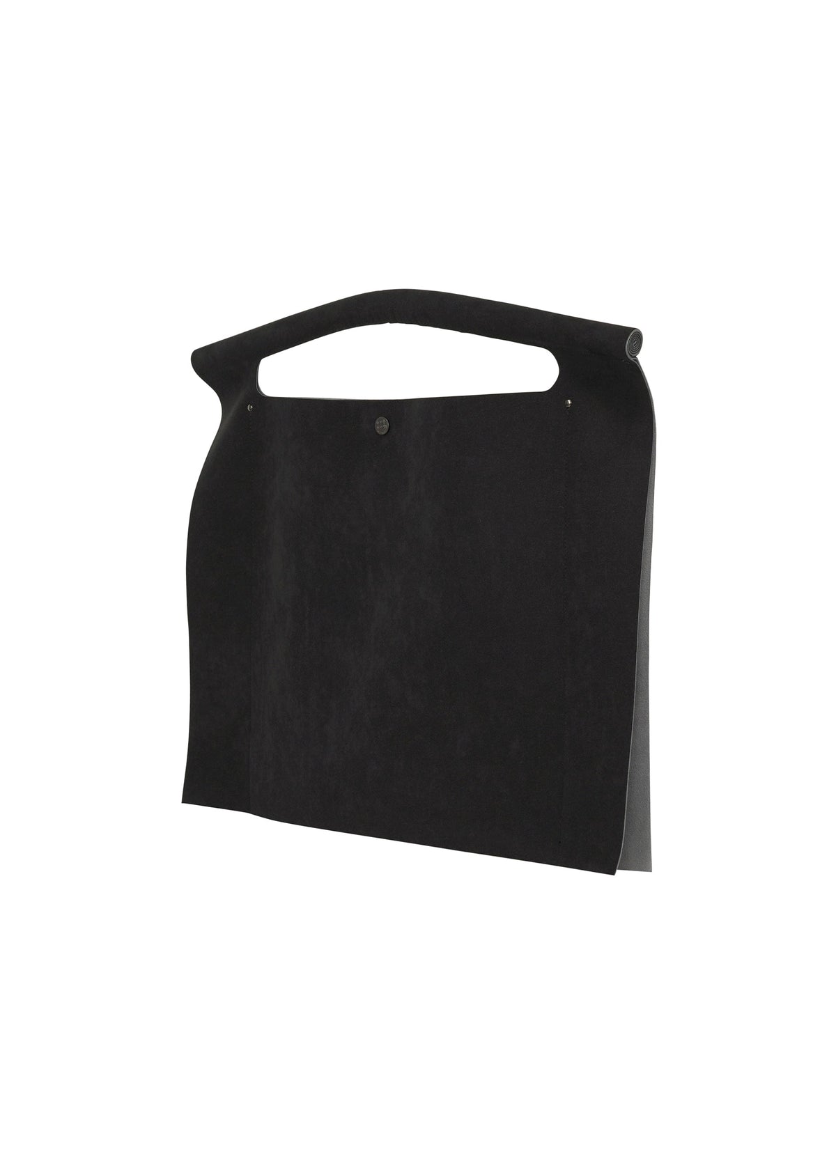 The KURURI by GOOD GOODS ISSEY MIYAKE is a minimalist black felt tote with a sturdy top handle and simple, structured design, shown against a plain white background. view 2 of 17
