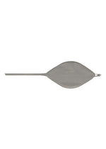 The LEAF by GOOD GOODS ISSEY MIYAKE is a gray, leaf-shaped cross-body bag with a long, narrow handle on one side and a short, flat end, shown on a white background.