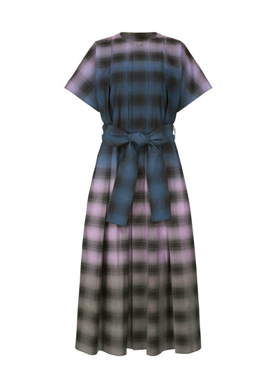 GRADATION CHECK DRESS