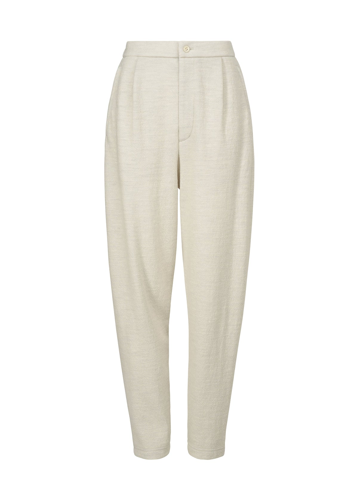 TWO COLOR WOOL, Women's Pants, White