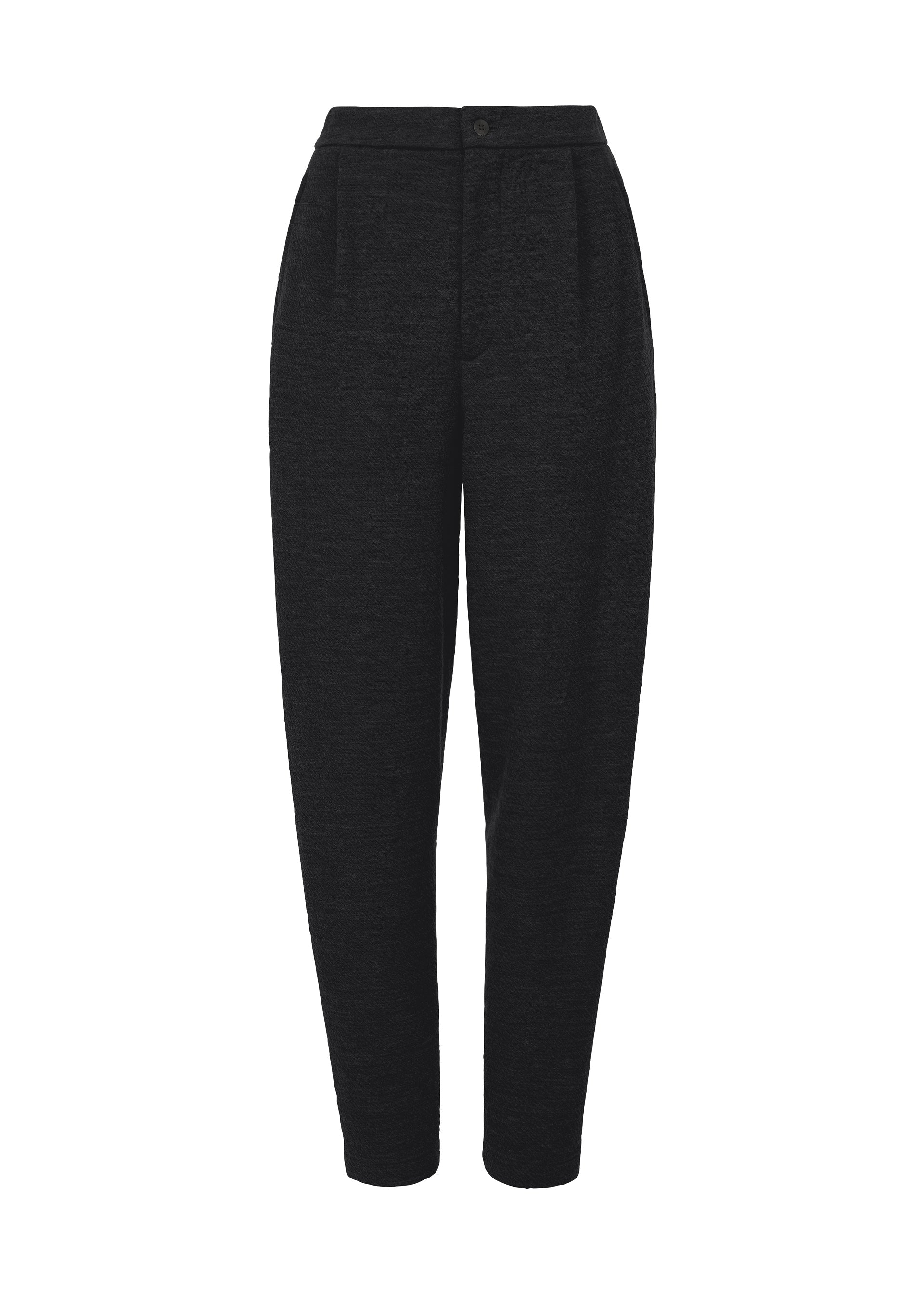 TWO COLOR WOOL, Women_Pants, Black