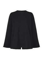 TWO COLOR WOOL, Women's Tops, Black