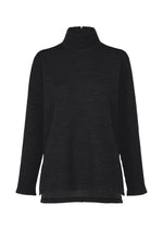 TWO COLOR WOOL, Women's Tops, Black