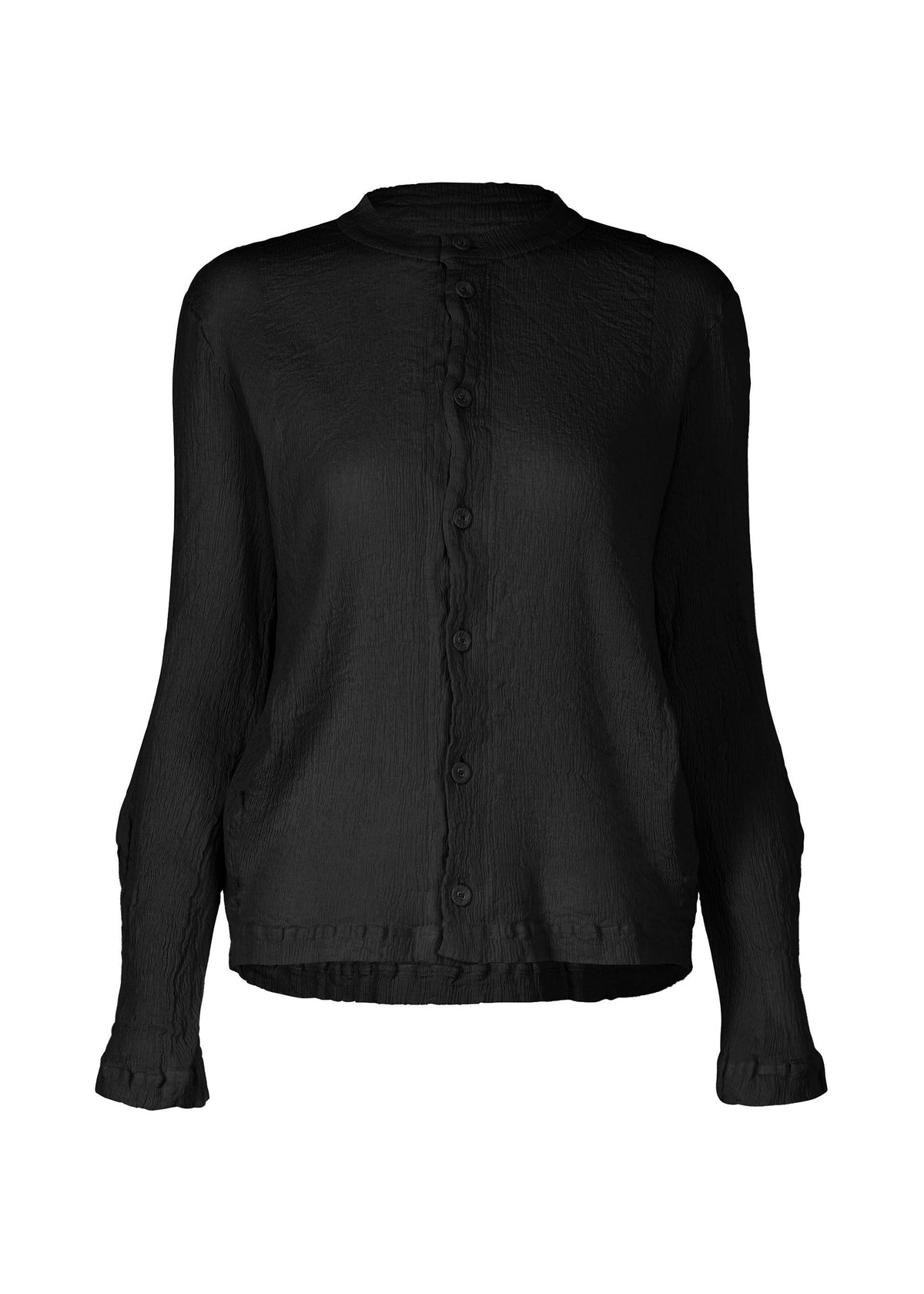 KYO CHIJIMI WAVY, Women's Tops Cardigan, Black