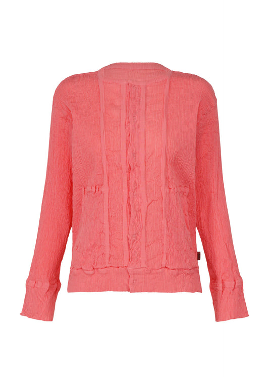 KYO CHIJIMI JANUARY, Women's Tops Cardigan, Pink